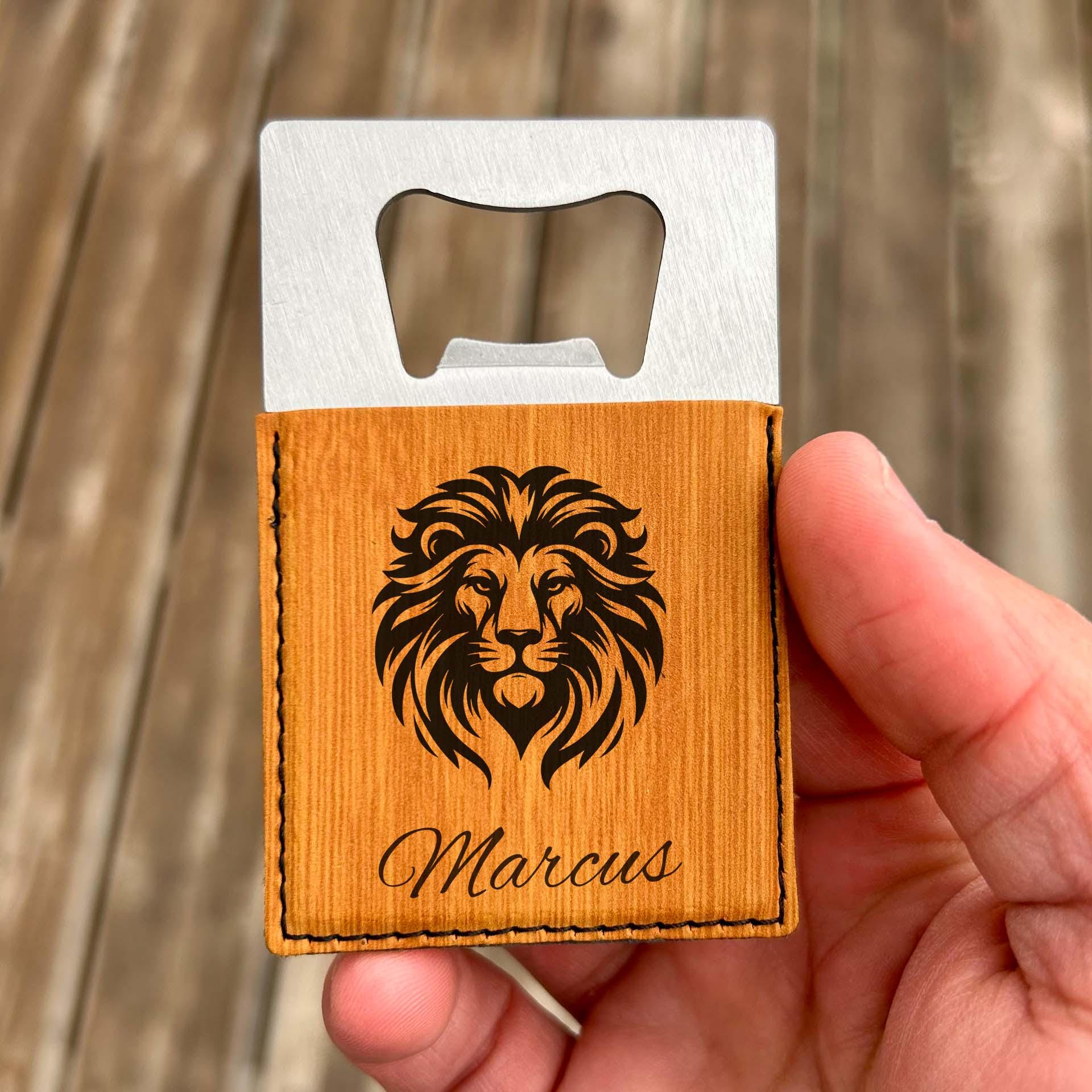 Lion Large Bottle Opener – Stainless Steel, Lion Design #1