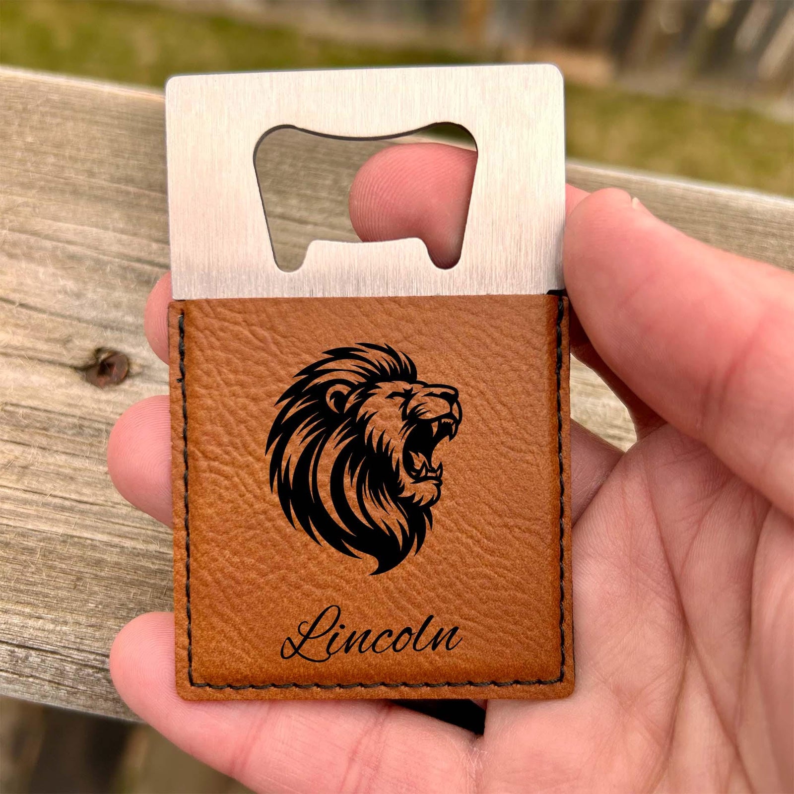 Lion Large Bottle Opener – Stainless Steel, Lion Design #2