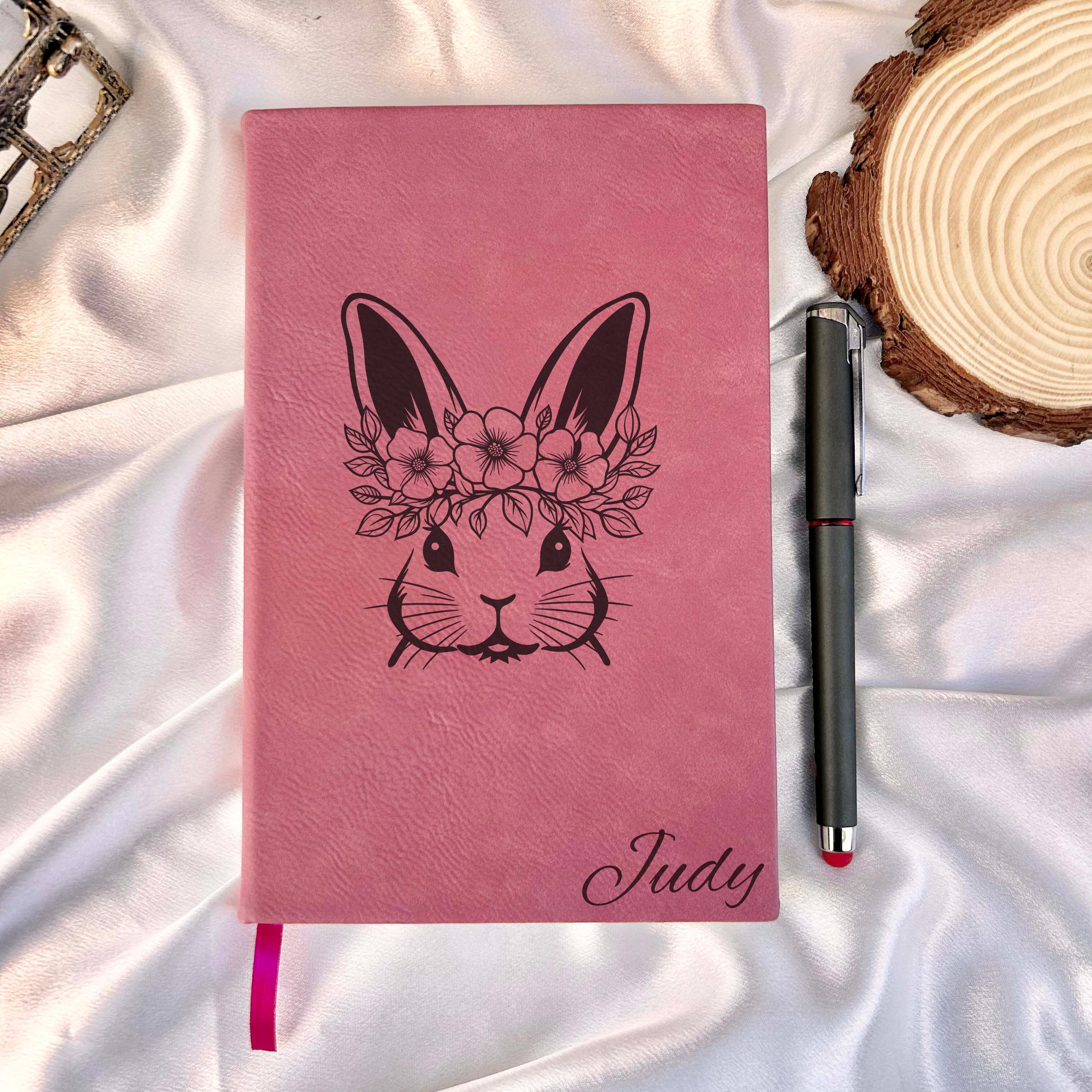 Bunny Custom Journal – Hard Cover, Bunny Design #1