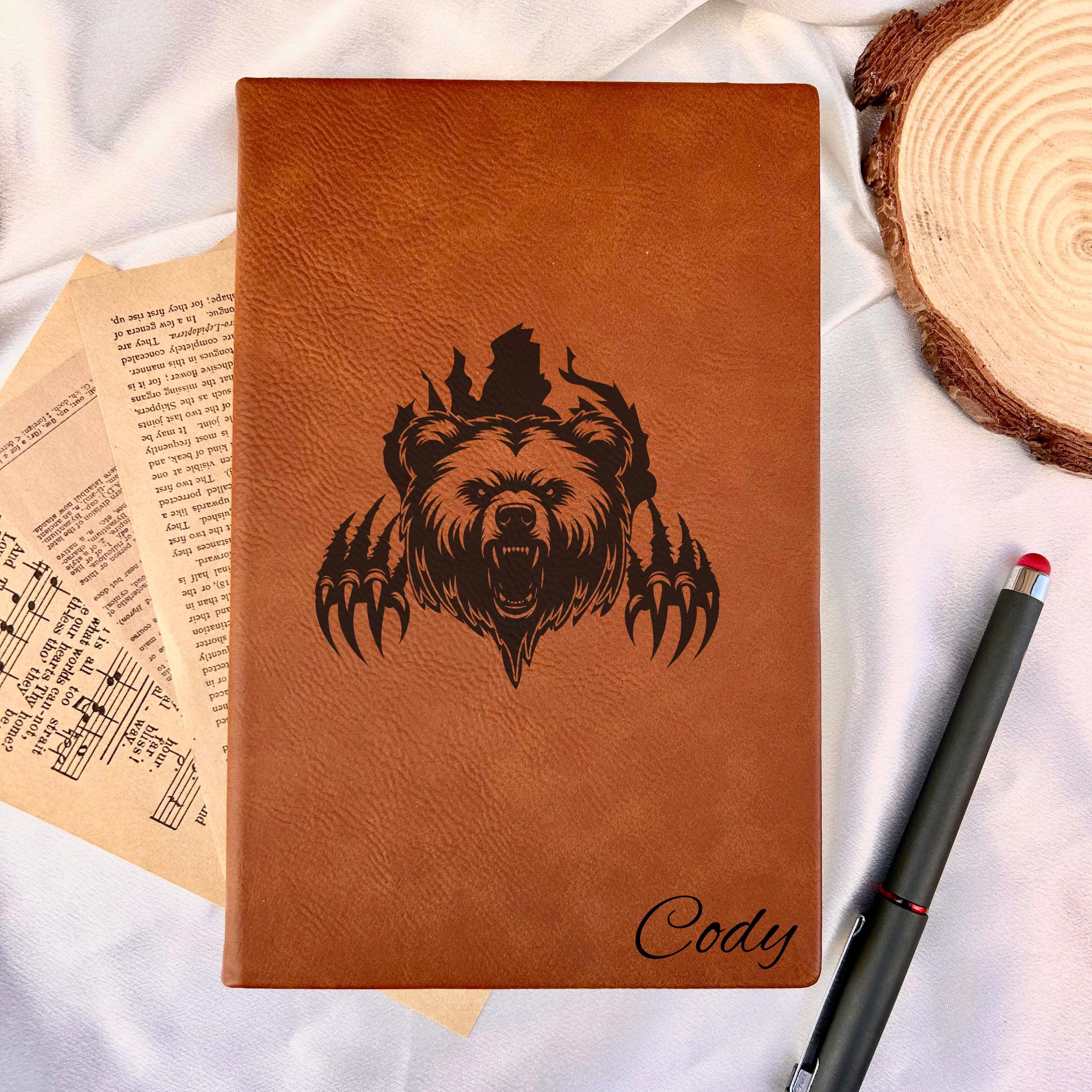 Bear Custom Journal – Hard Cover, Bear Design #2