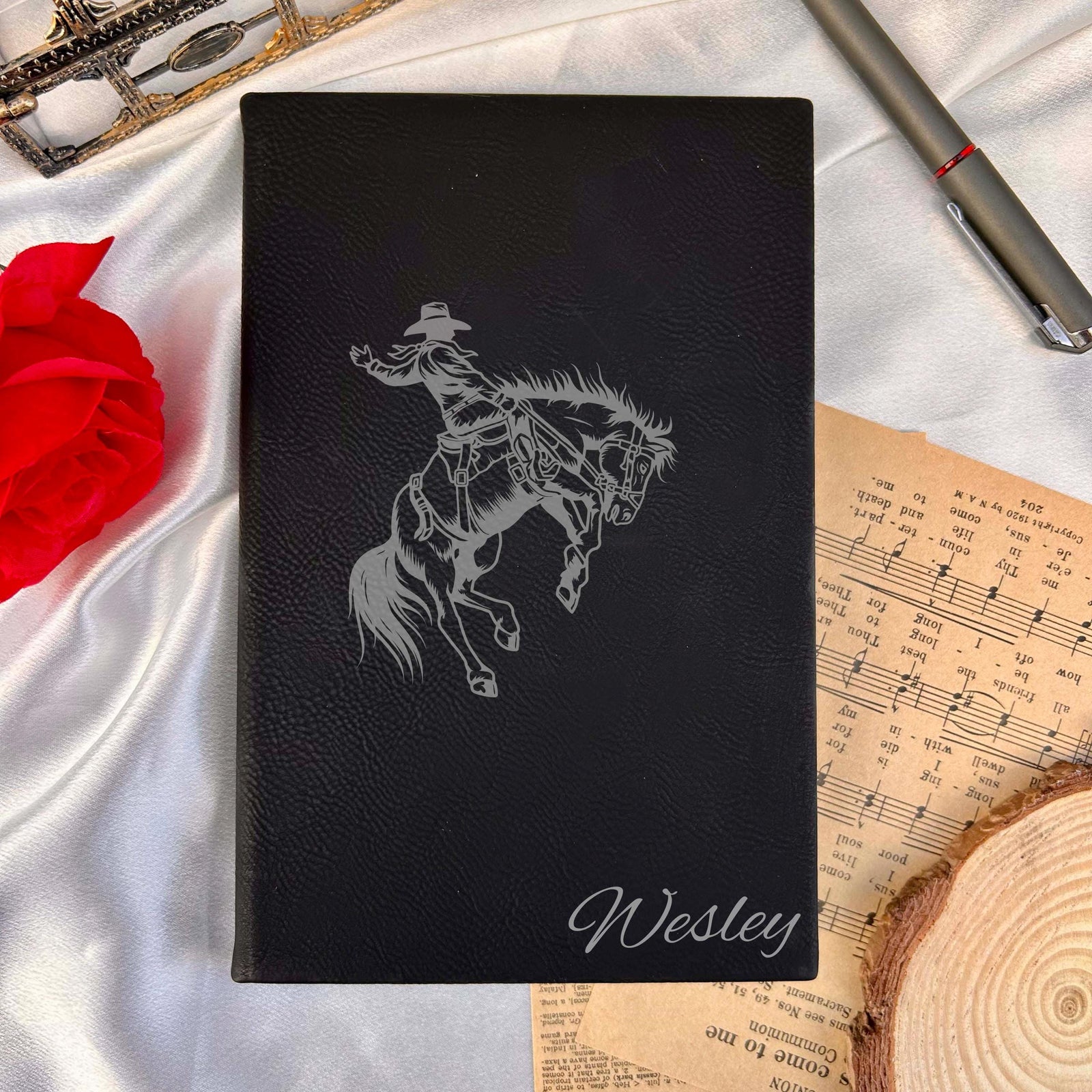 Cowboy Custom Journal – Hard Cover, Cowboy Design #1