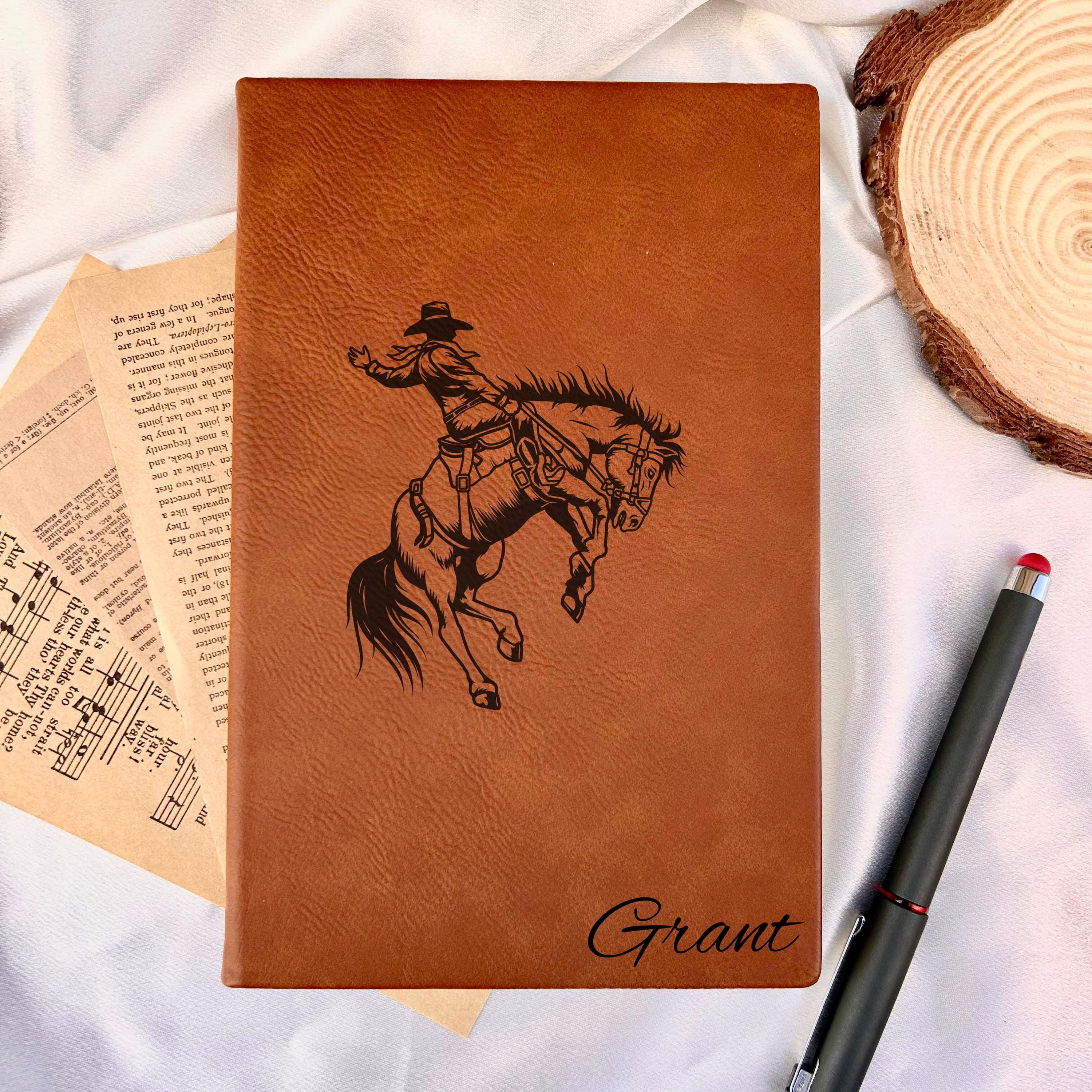 Cowboy Custom Journal – Hard Cover, Cowboy Design #1