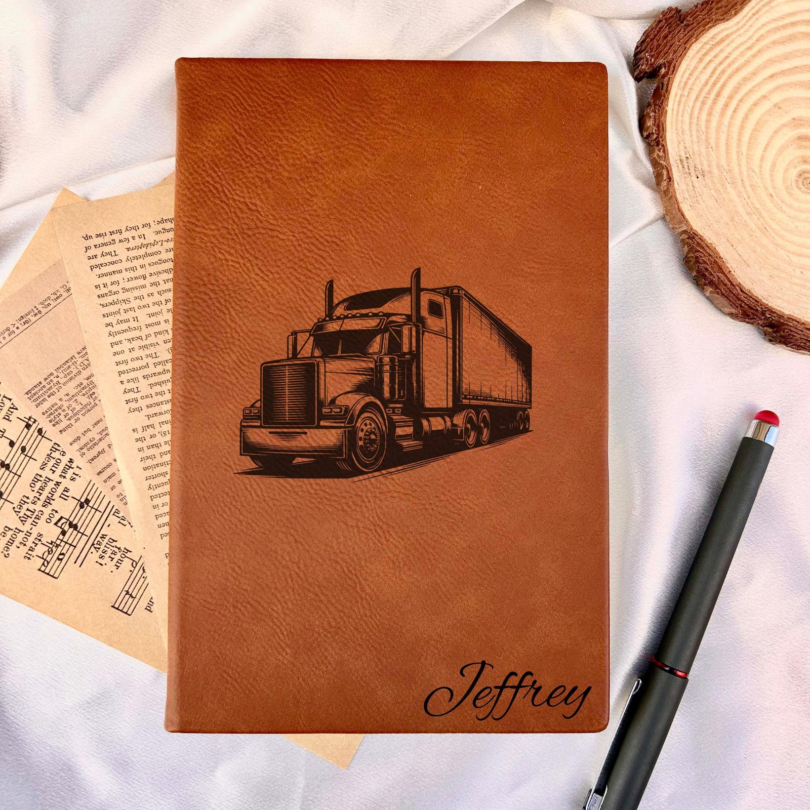Semi Truck Custom Journal – Hard Cover, Design #23