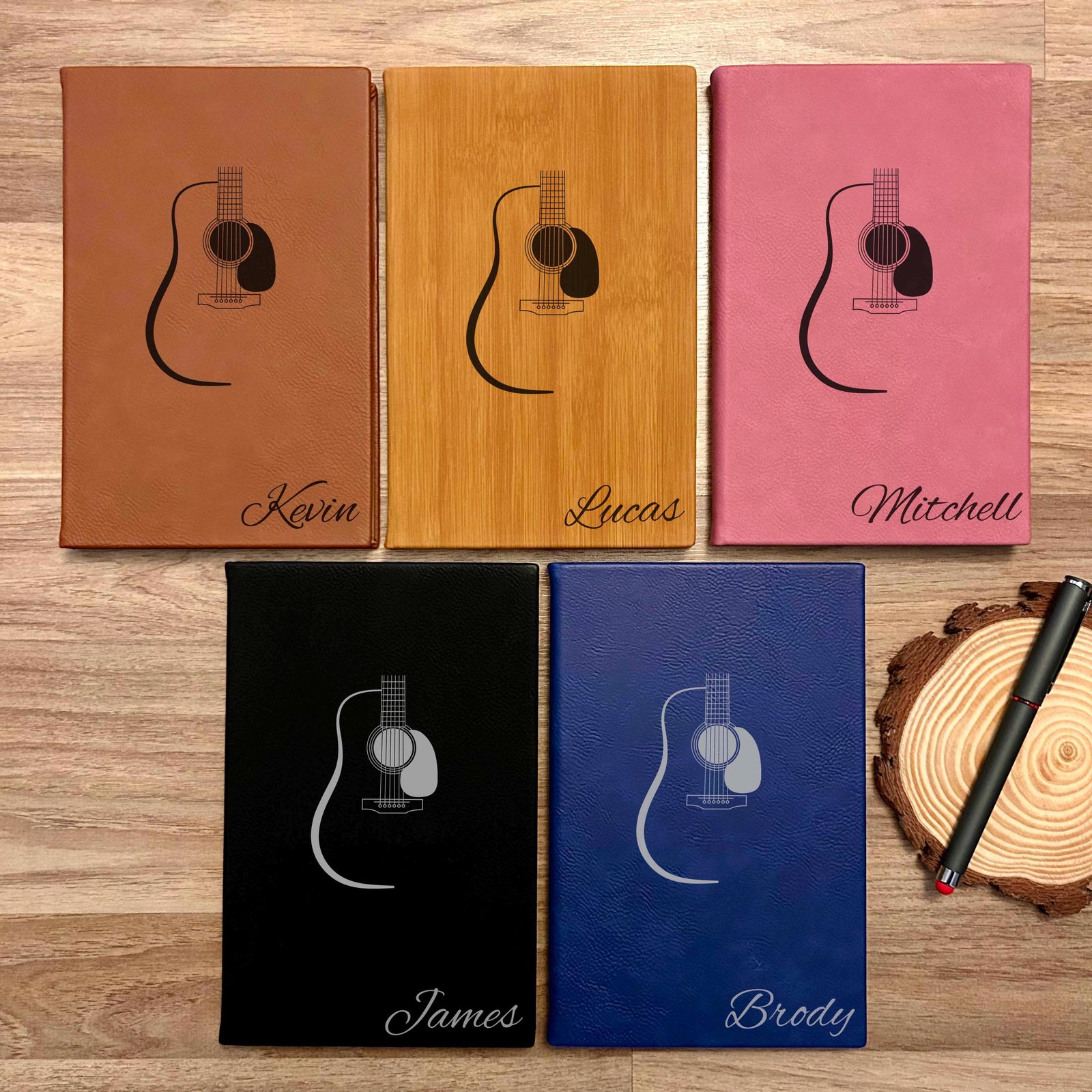 Acoustic Guitar Custom Journal – Hard Cover, Design #3