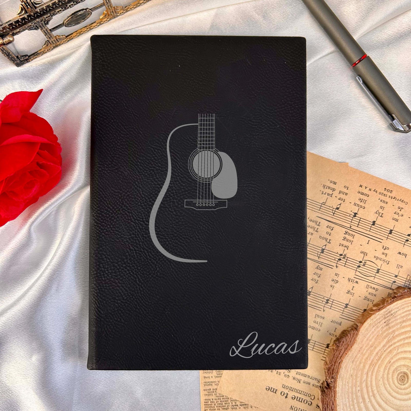 Acoustic Guitar Custom Journal – Hard Cover, Design #3