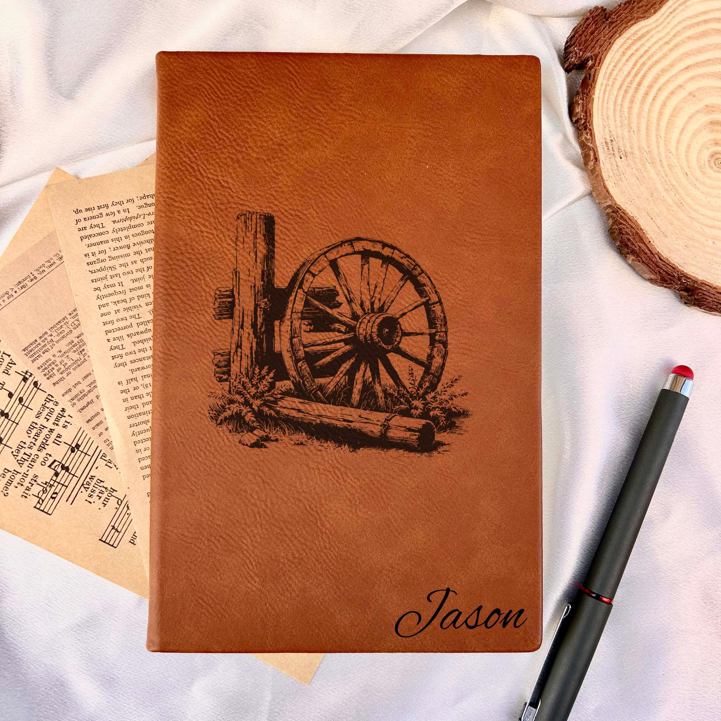 Old Wheel Custom Journal – Hard Cover, Design #30