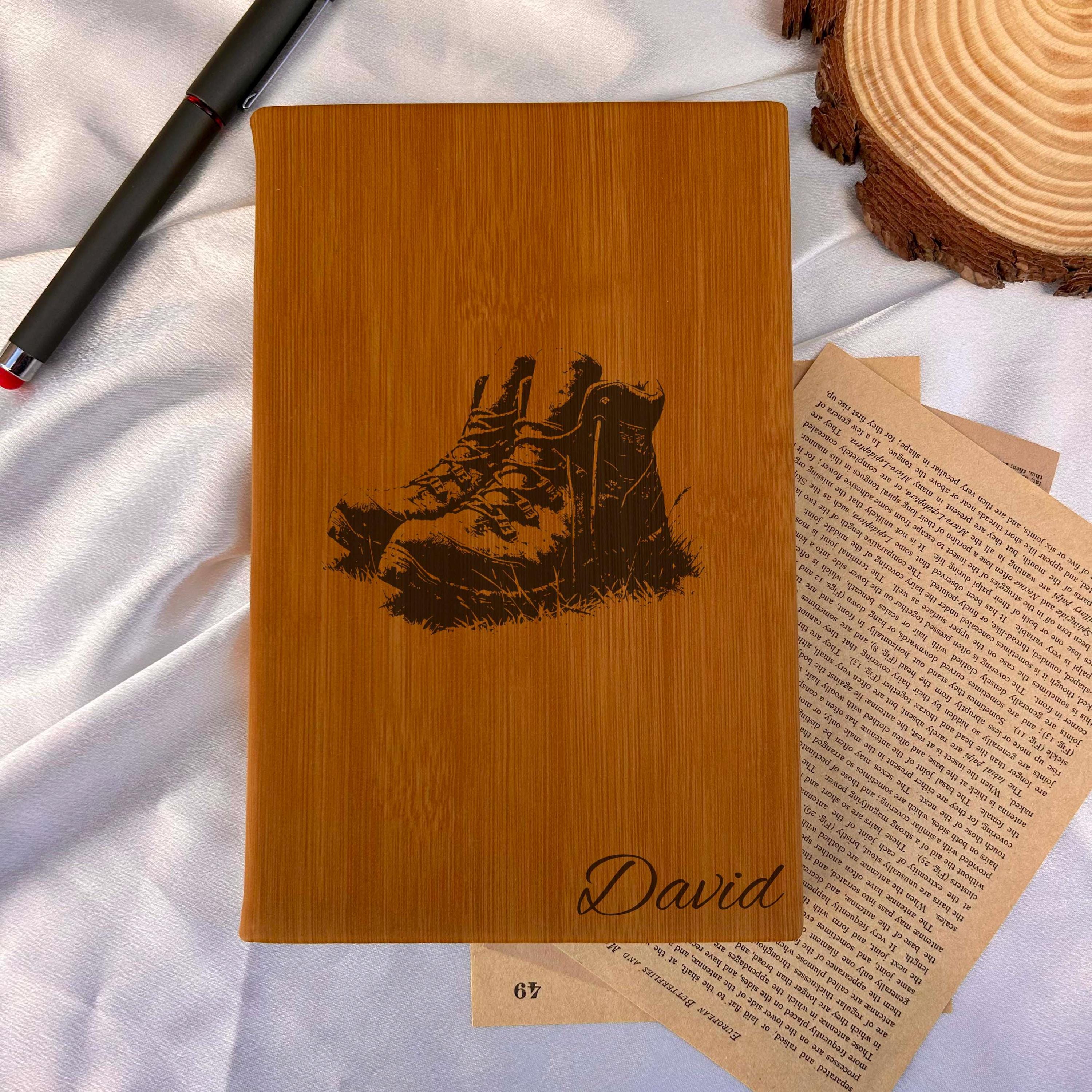 Hiker Boots Custom Journal – Hard Cover, Design #15