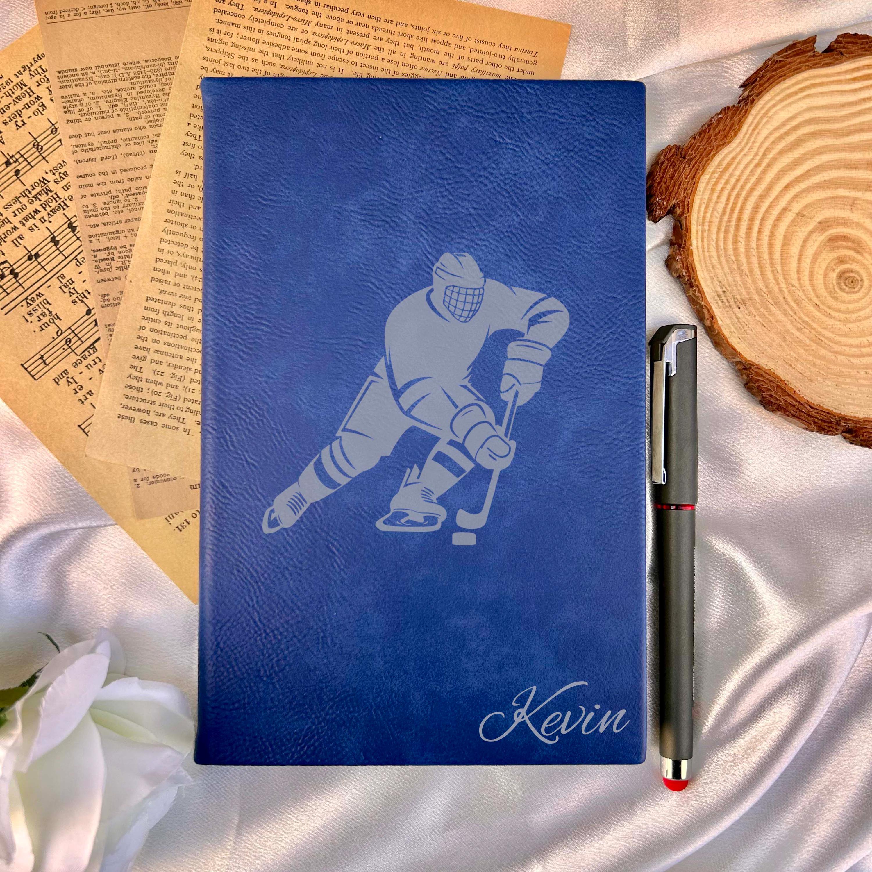 Hockey Player Custom Journal – Hard Cover, Design #16