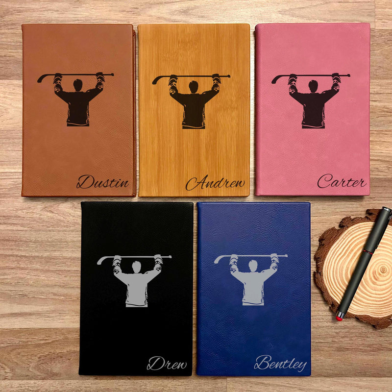 Hockey Player Custom Journal – Hard Cover, Hockey Design #1