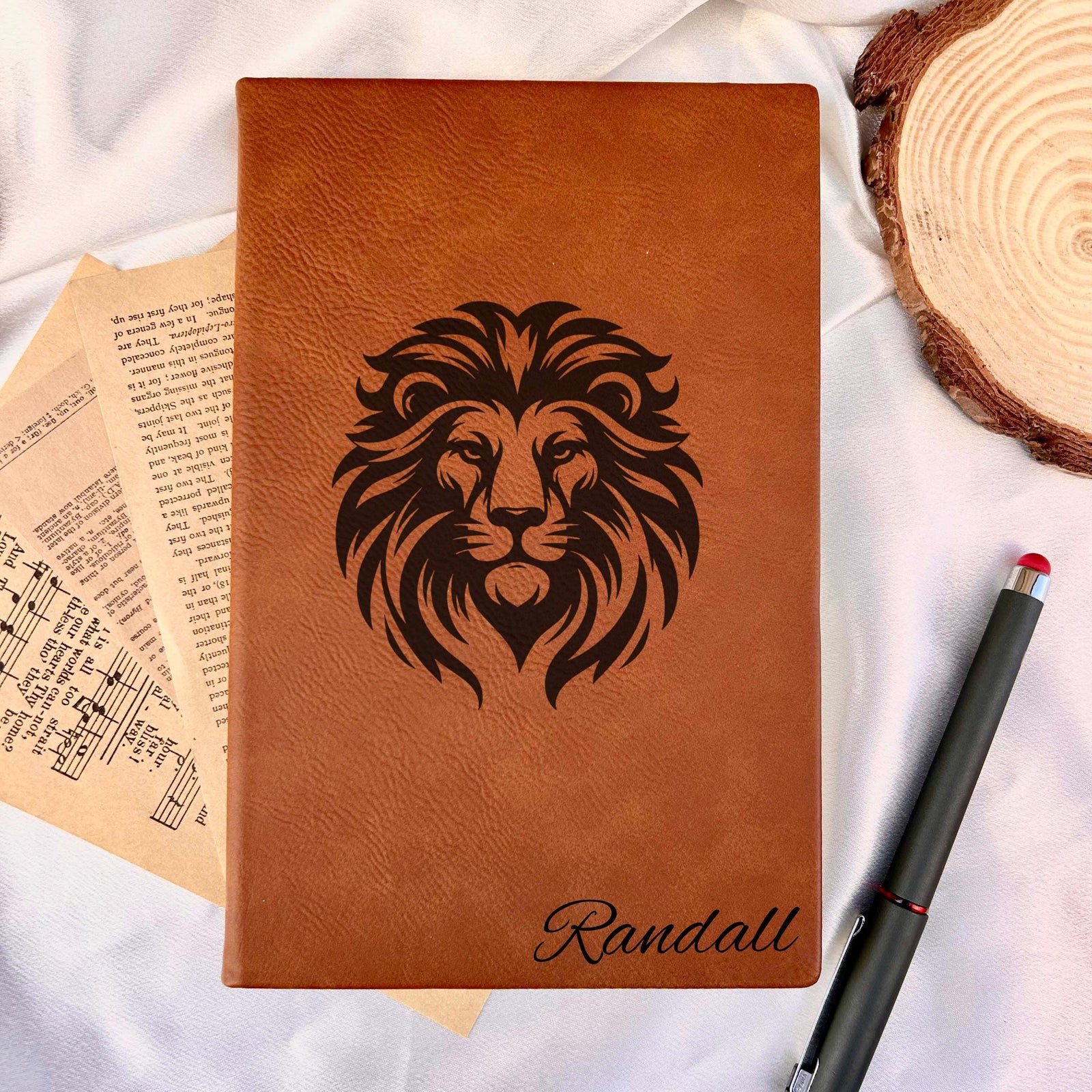 Lion Custom Journal – Hard Cover, Lion Design #1