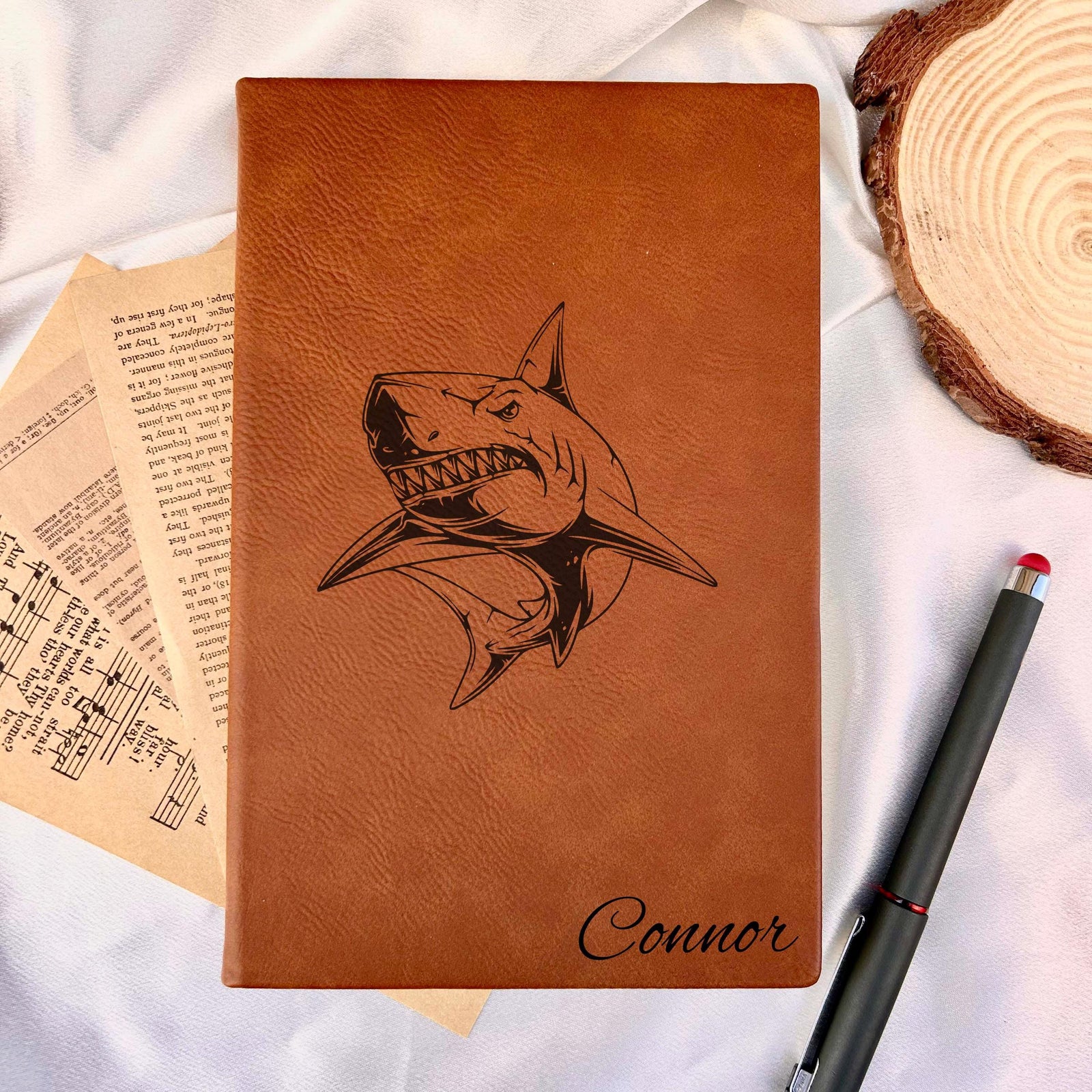 Shark Custom Journal – Hard Cover, Shark Design #1
