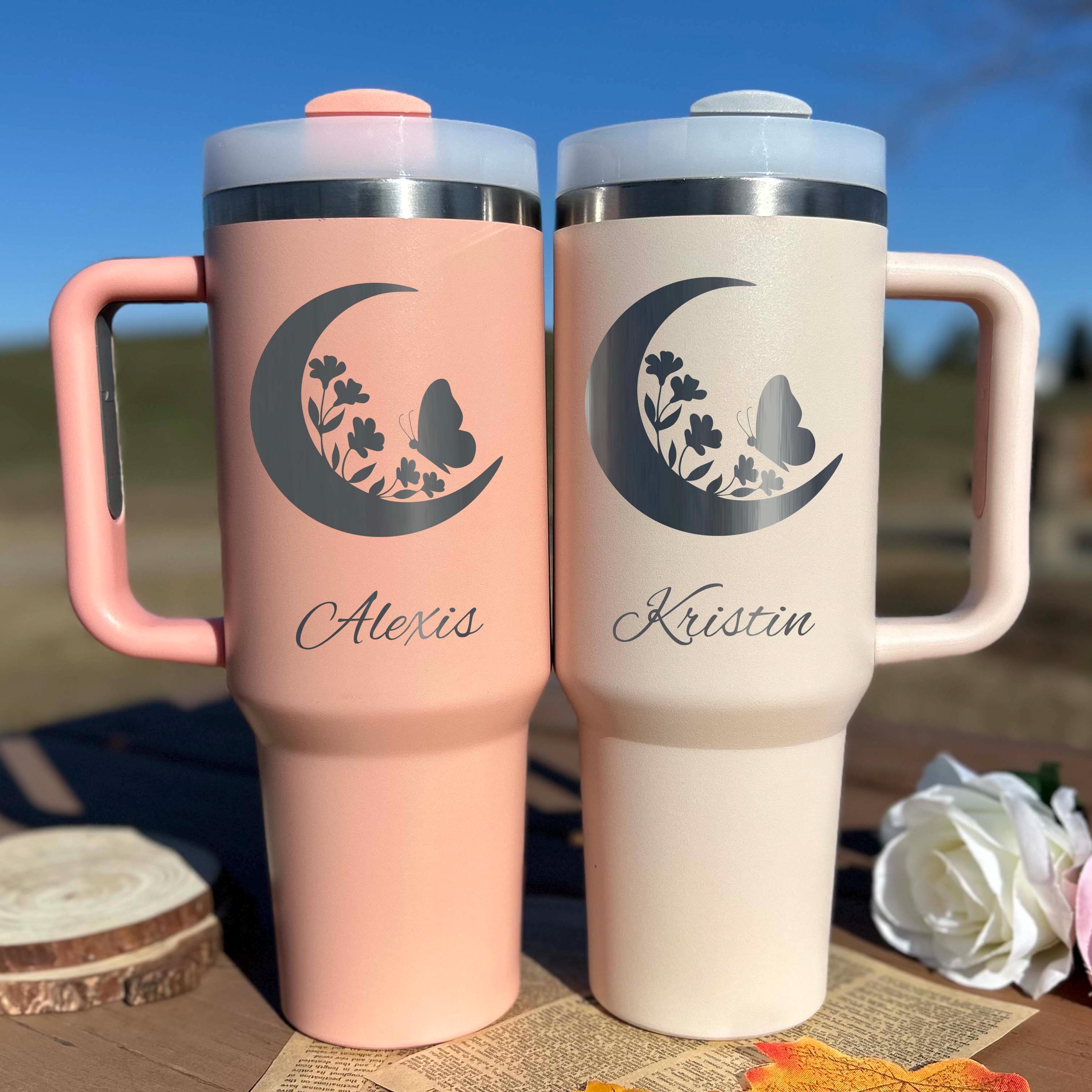Moon Lover 40oz Engraved Tumbler – Stainless Steel