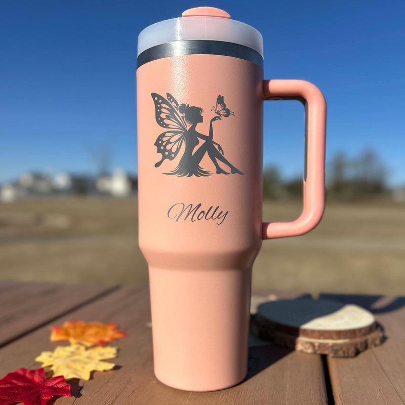 Cute Fairy 40oz Engraved Tumbler – Stainless Steel