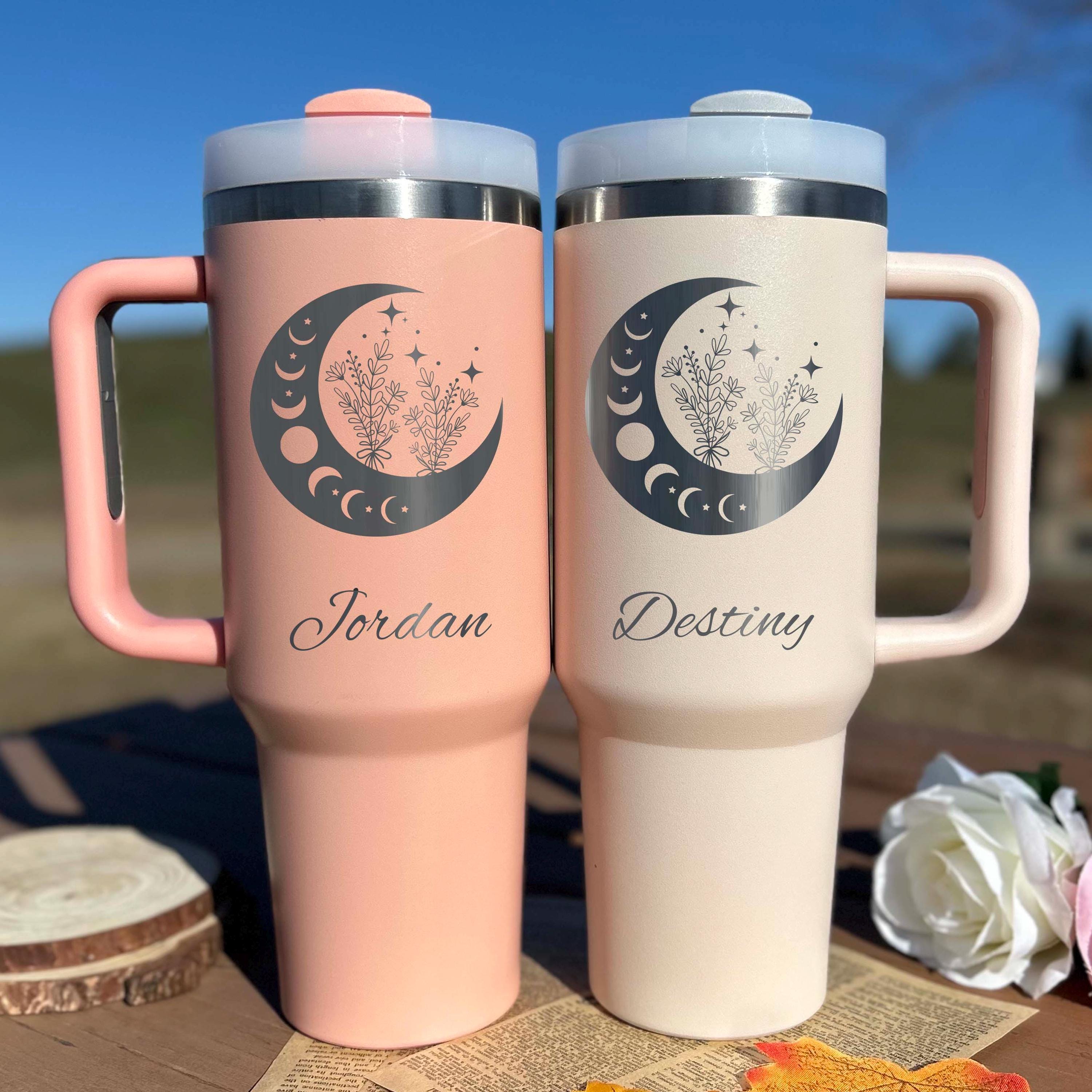 Moon Phases 40oz Engraved Tumbler – Stainless Steel