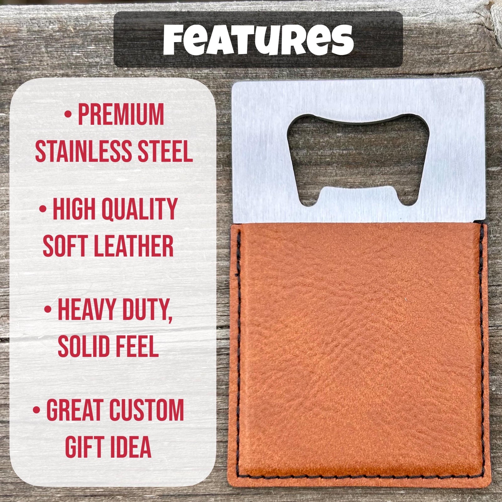 Skiing Large Bottle Opener – Stainless Steel, Skiing Design #1