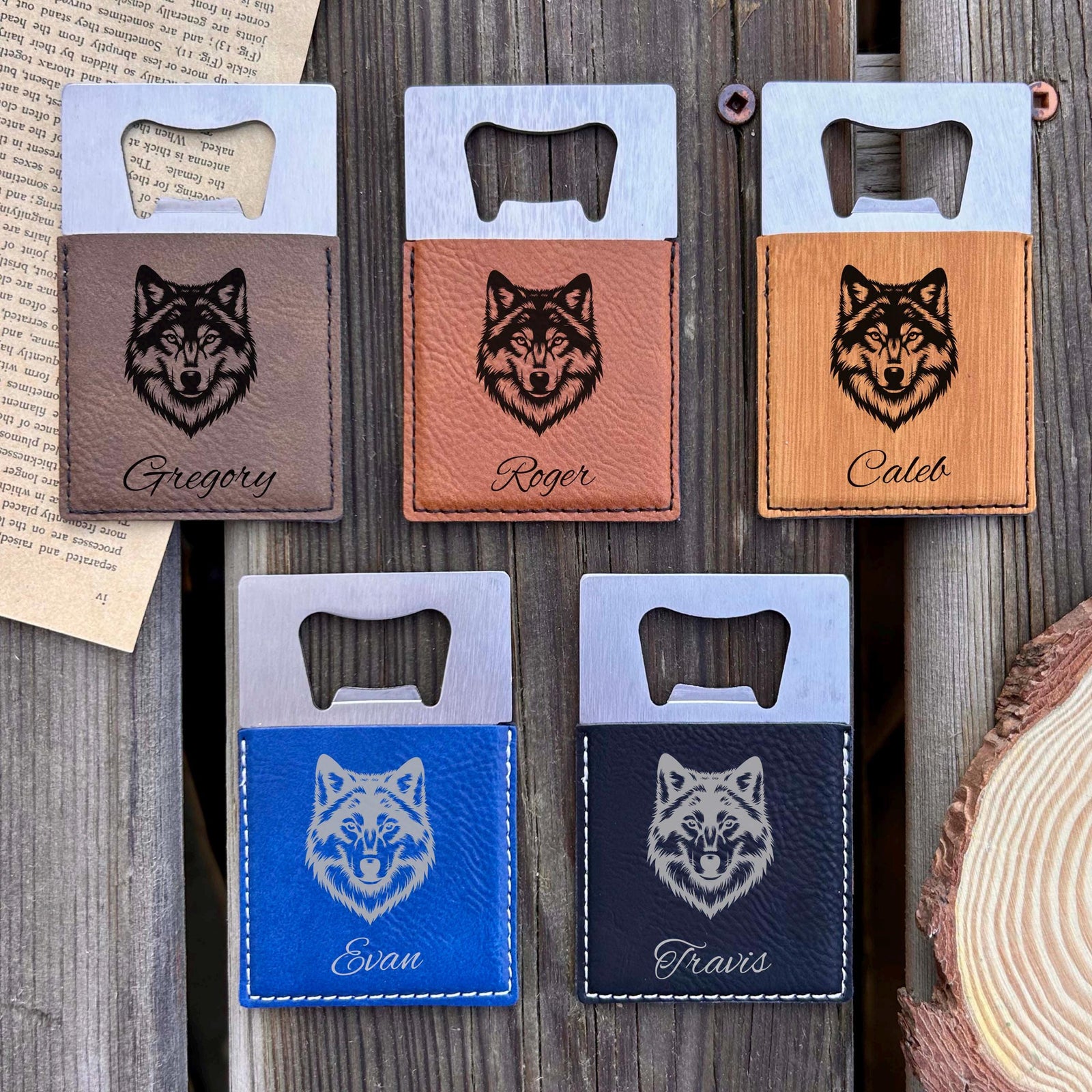 Wolf Large Bottle Opener – Stainless Steel, Wolf Design #1