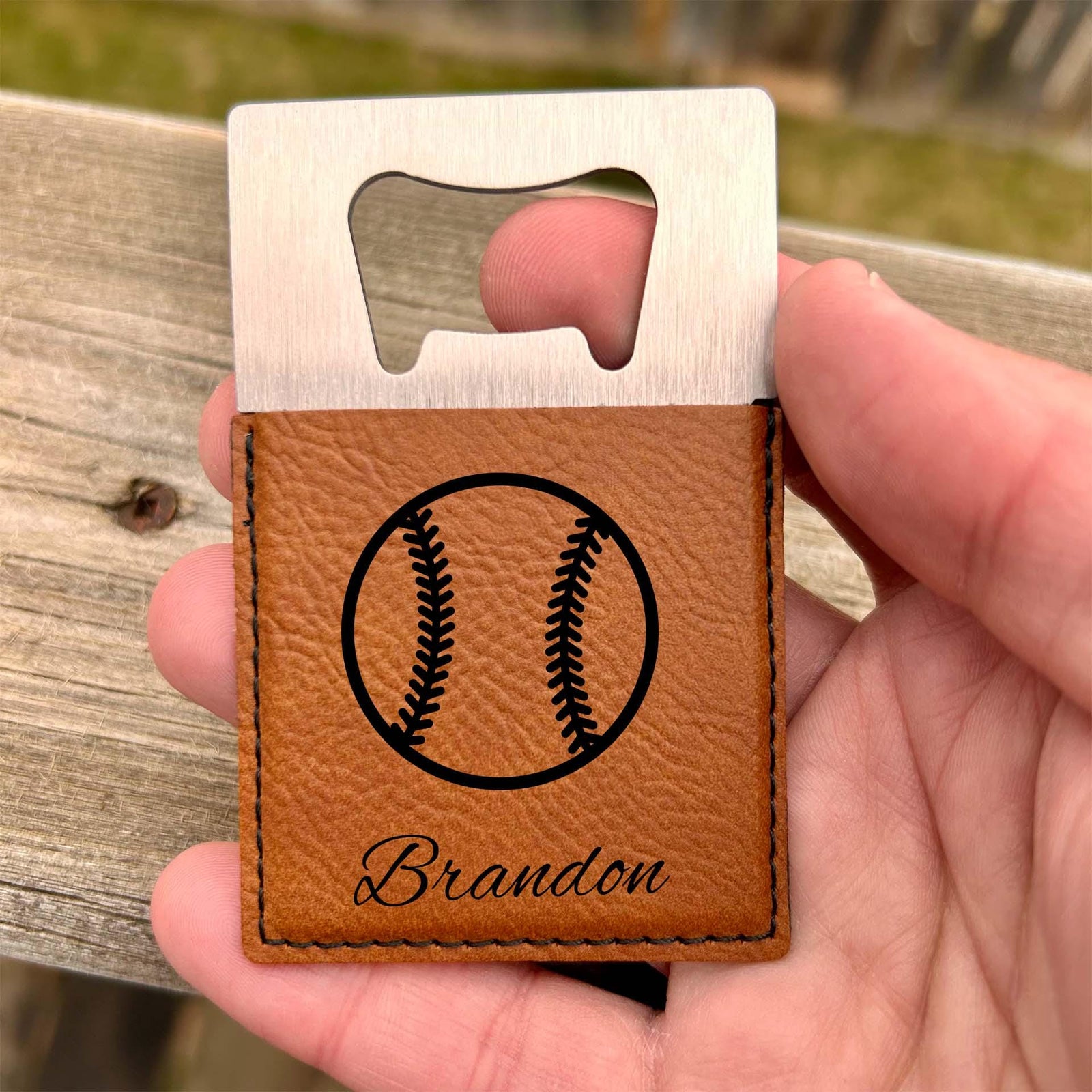 Baseball Large Bottle Opener – Stainless Steel