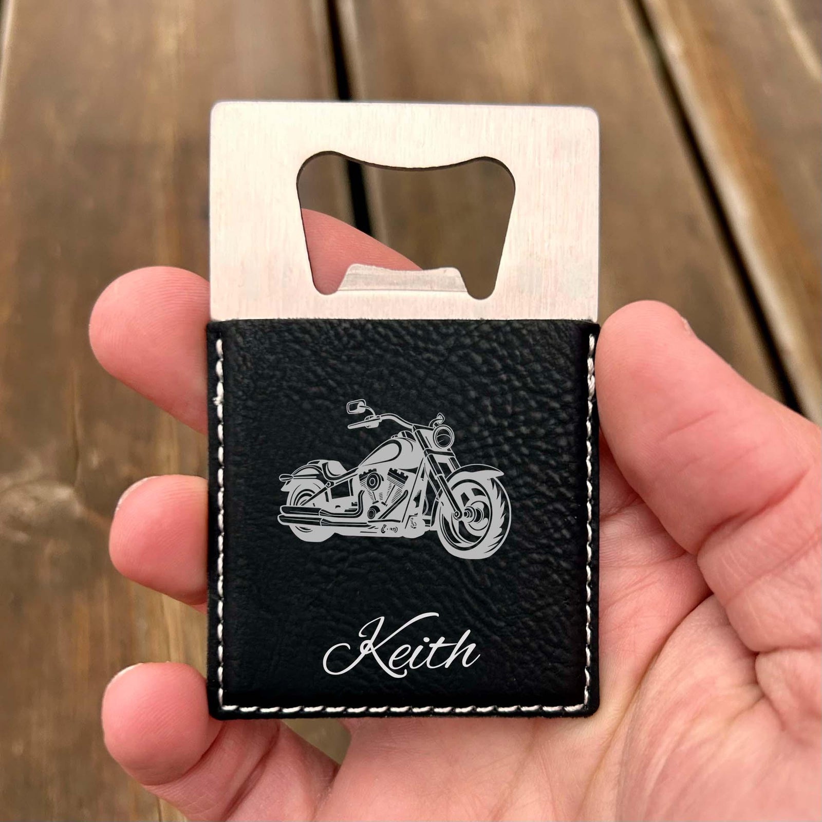 Motorcycle Large Bottle Opener – Stainless Steel, Motorcycle Design #1