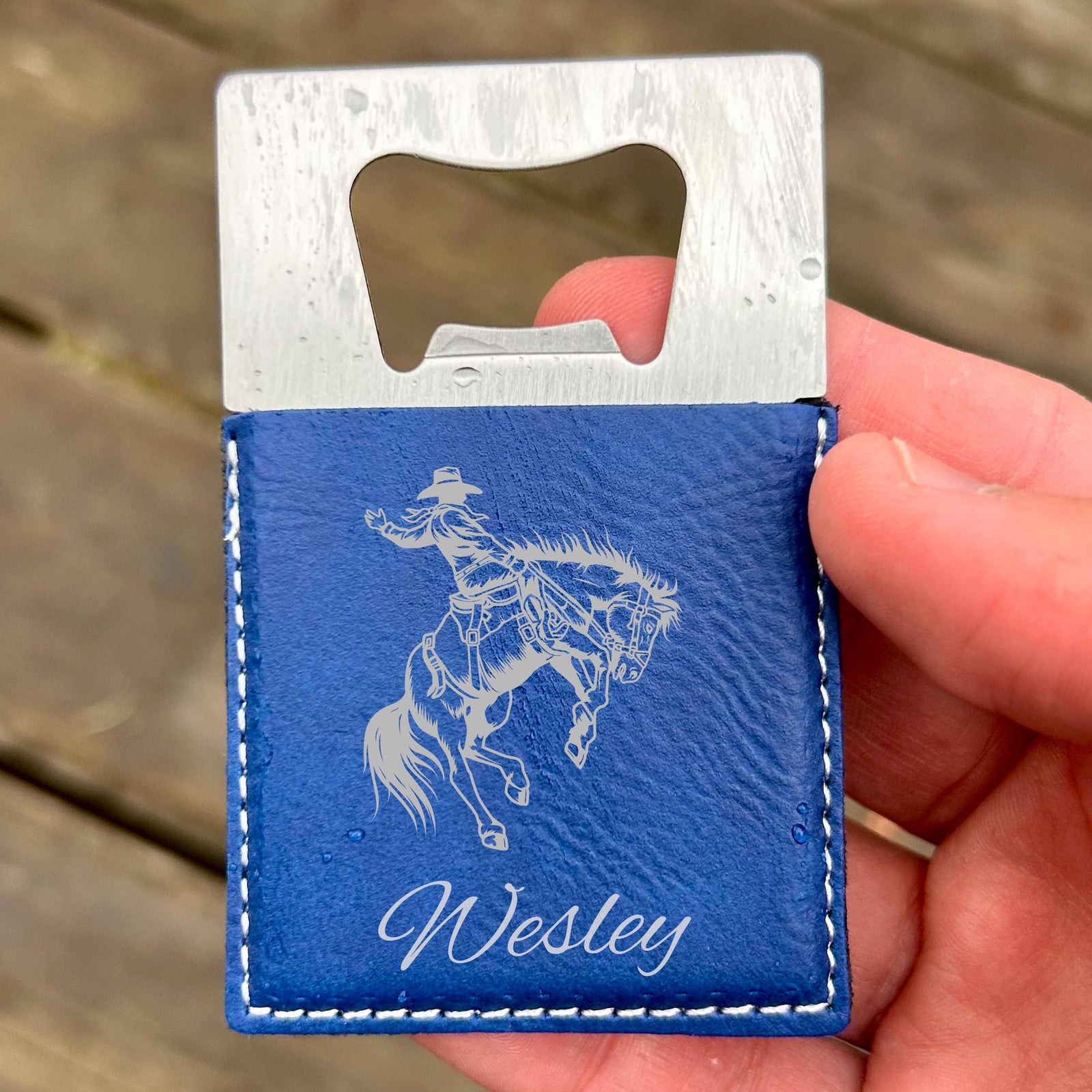 Cowboy Large Bottle Opener – Stainless Steel, Cowboy Design #1