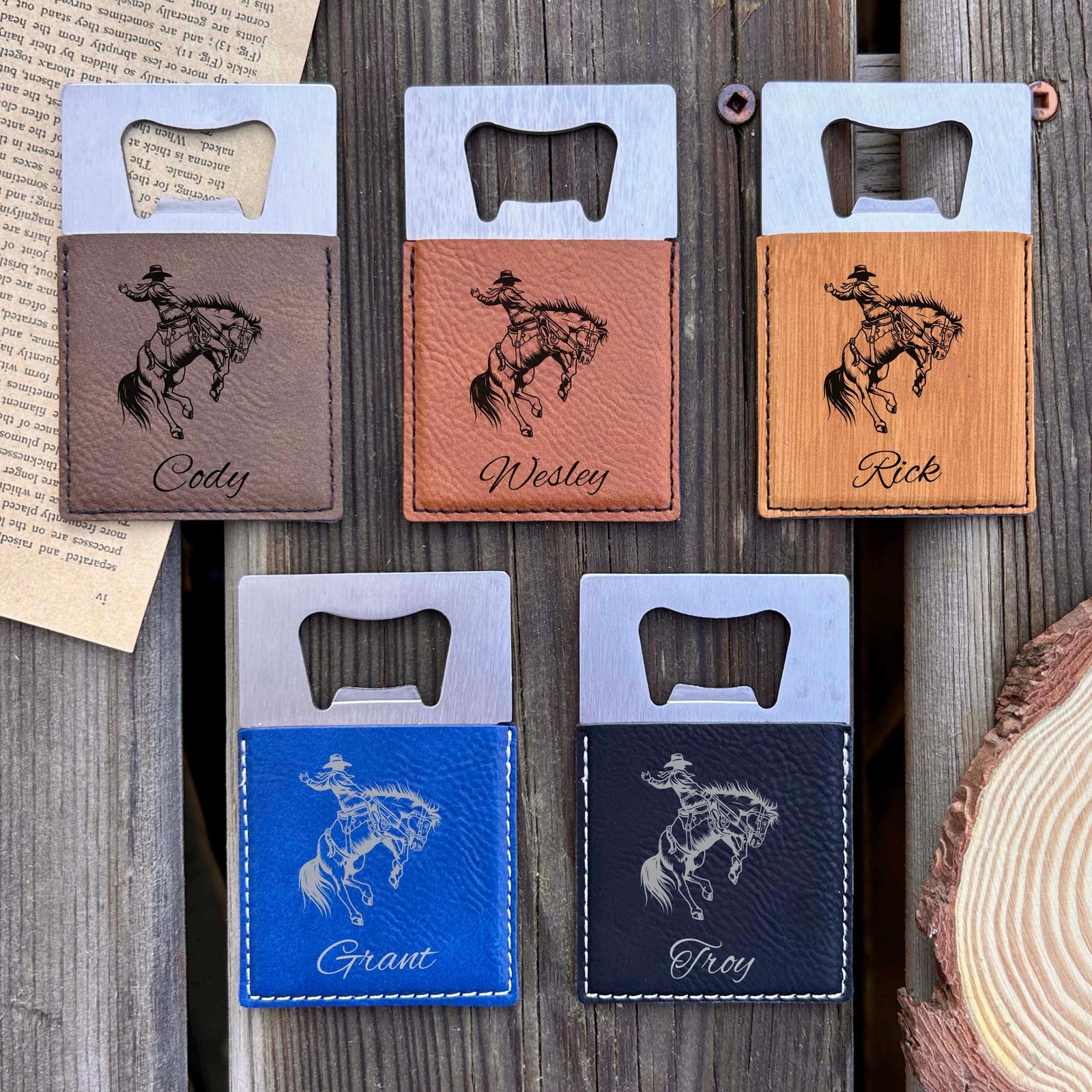 Cowboy Large Bottle Opener – Stainless Steel, Cowboy Design #1