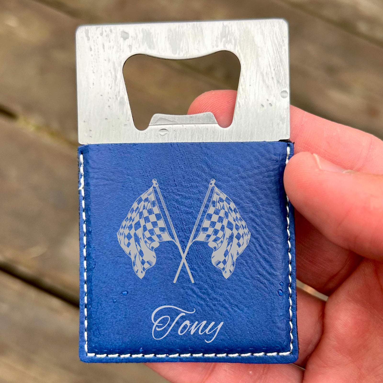 Race Flag Large Bottle Opener – Stainless Steel