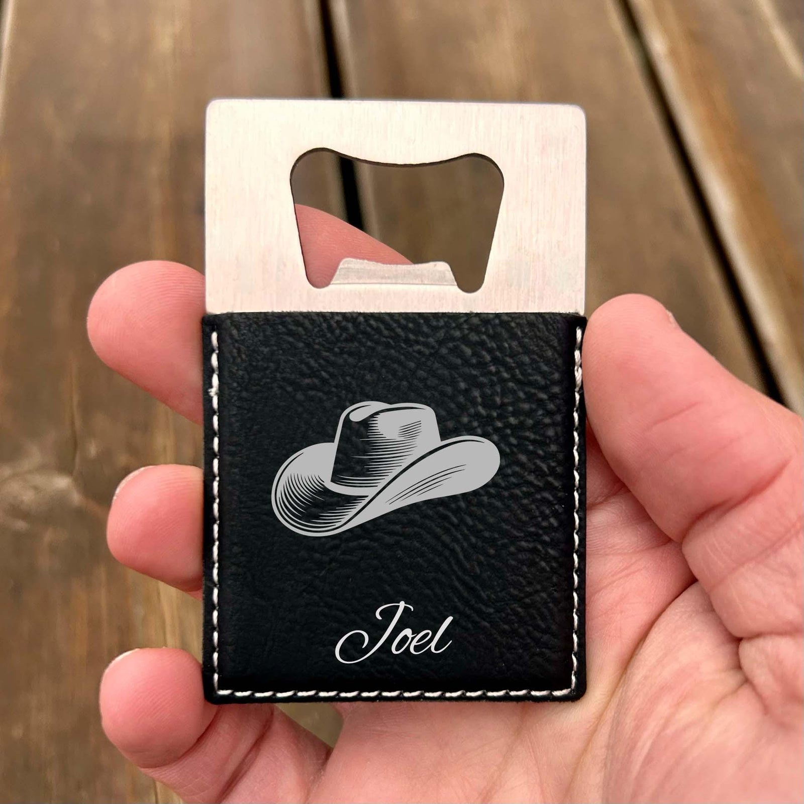 Rodeo Hat Large Bottle Opener – Stainless Steel