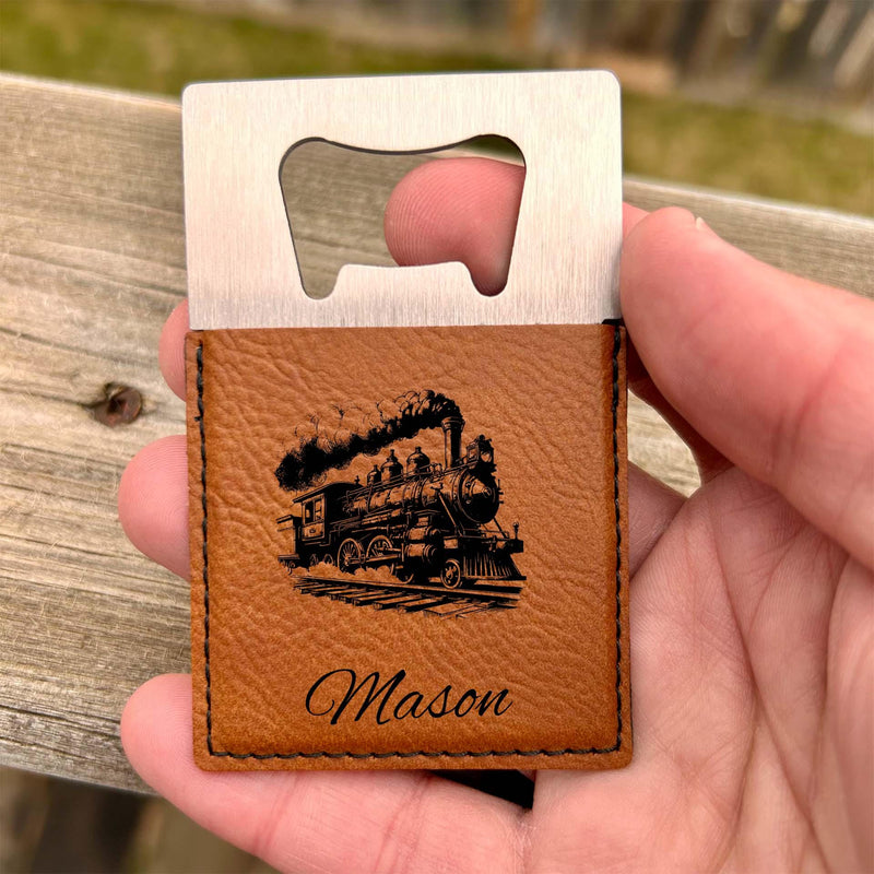 Old Train Large Bottle Opener – Stainless Steel