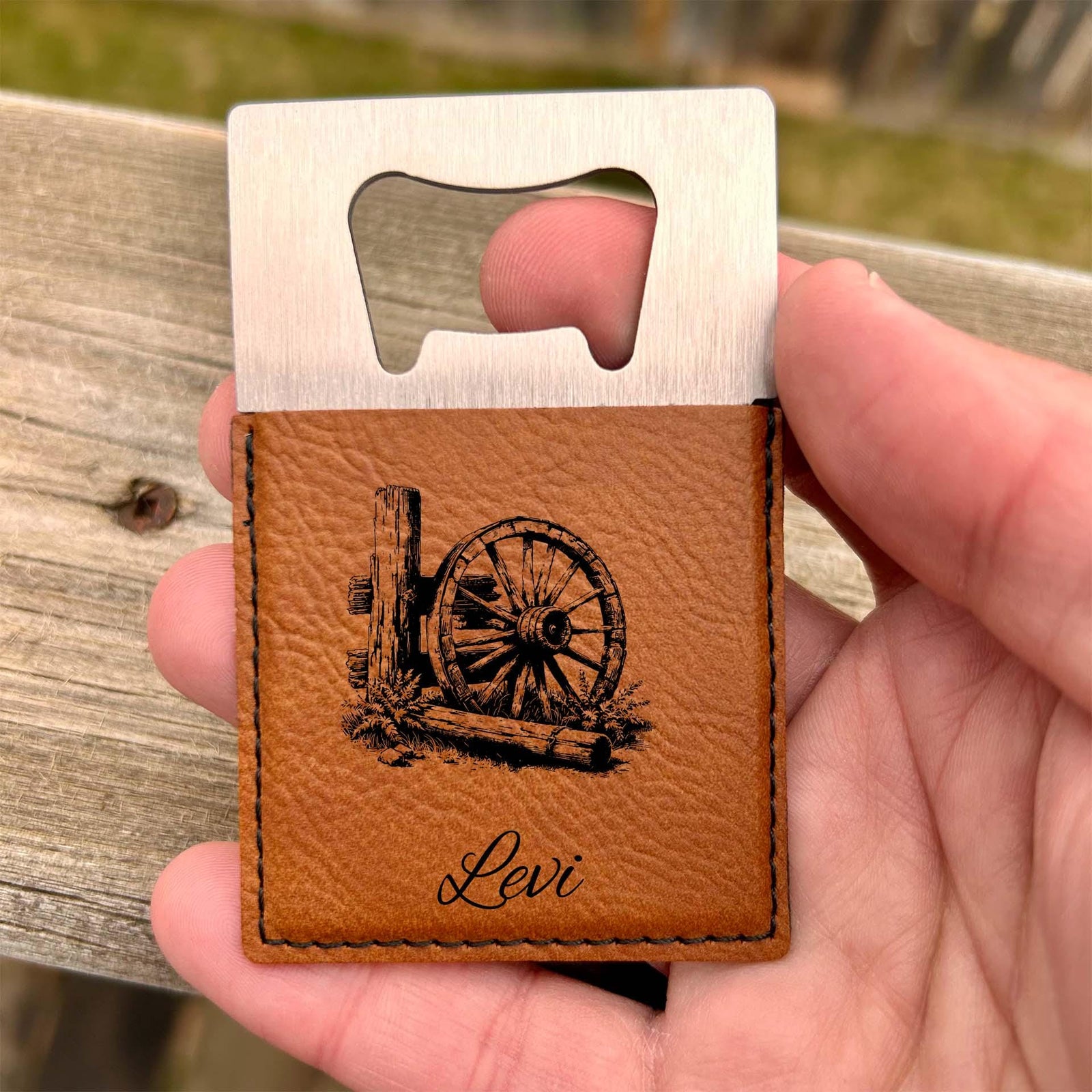 Old Wheel Large Bottle Opener – Stainless Steel