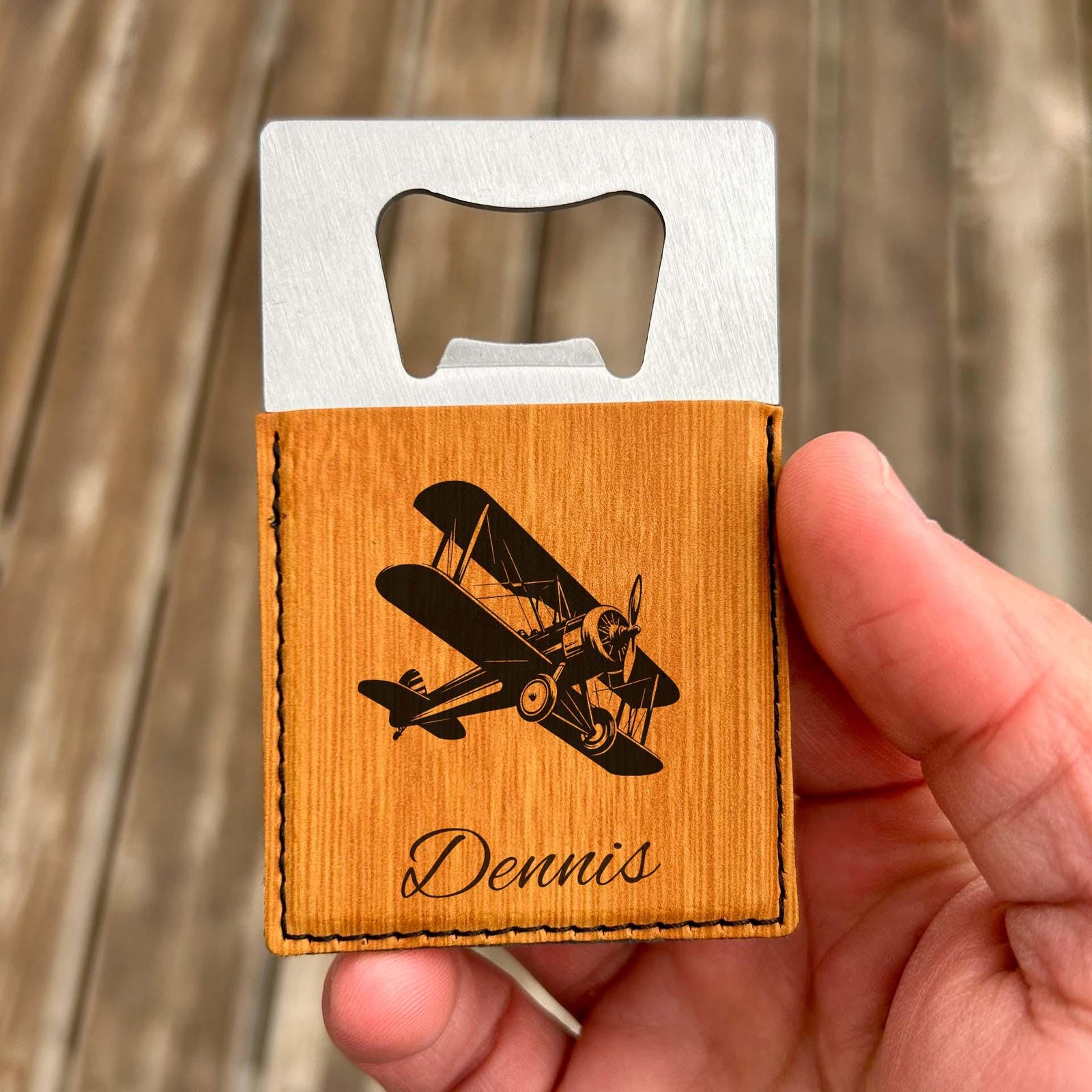 Antique Airplane Bottle Opener – Stainless Steel