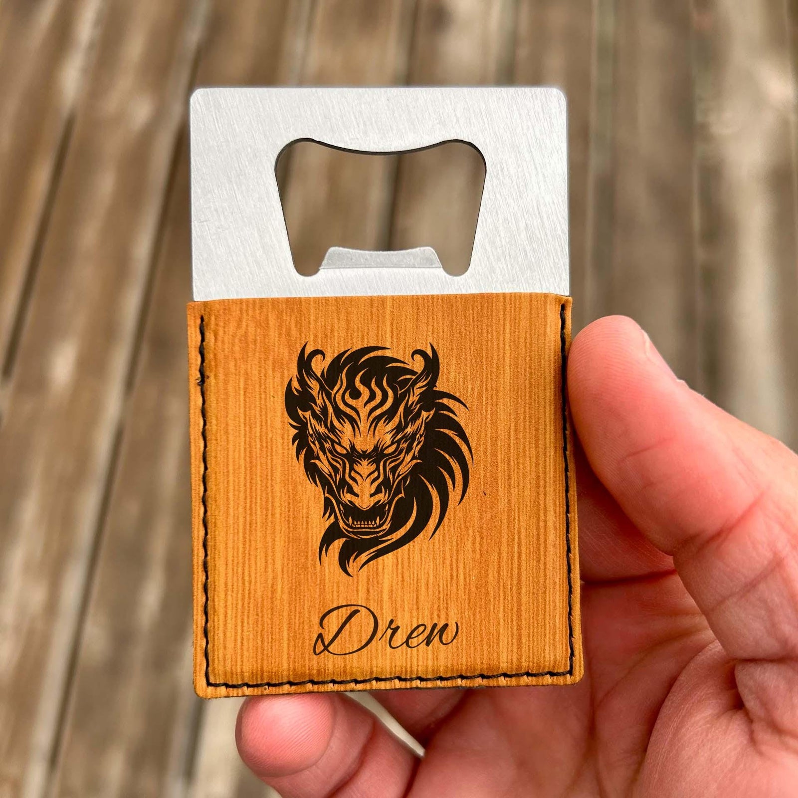 Dragon Large Bottle Opener – Stainless Steel, Dragon Design #2
