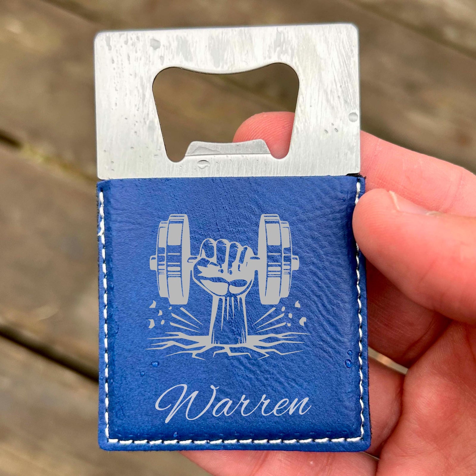 Dumbbell Large Bottle Opener – Stainless Steel