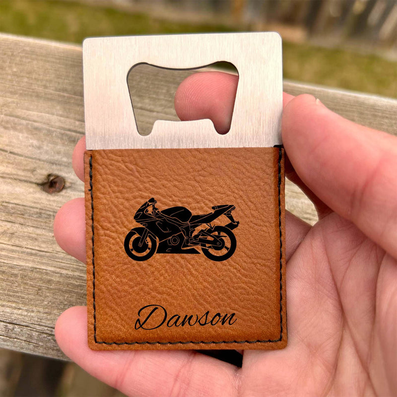 Motorcycle Large Bottle Opener – Stainless Steel, Motorcycle Design #2