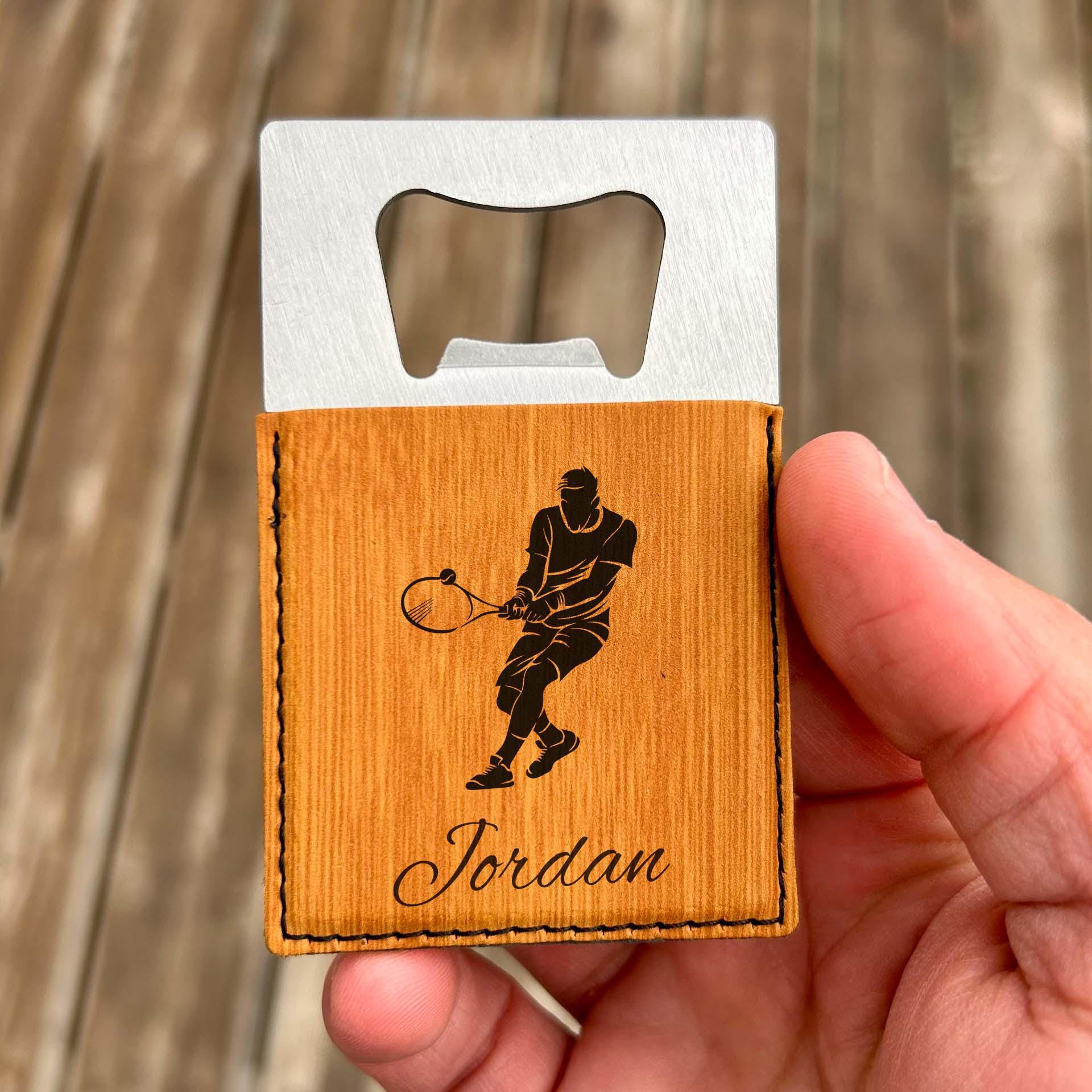 Tennis Large Bottle Opener – Stainless Steel, Tennis Design #2