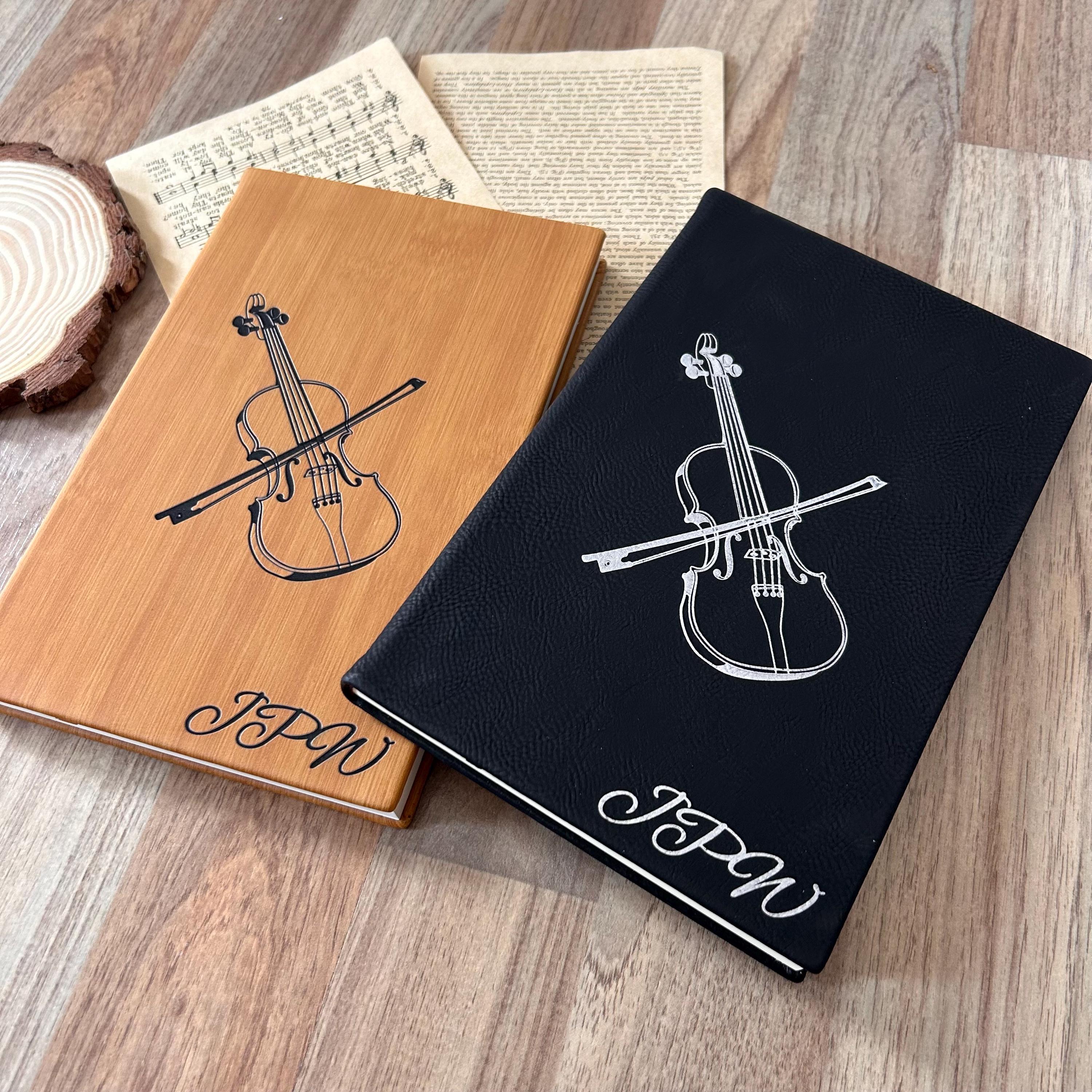 Violin Engraved Journal – Hard Cover, Violin Design #1