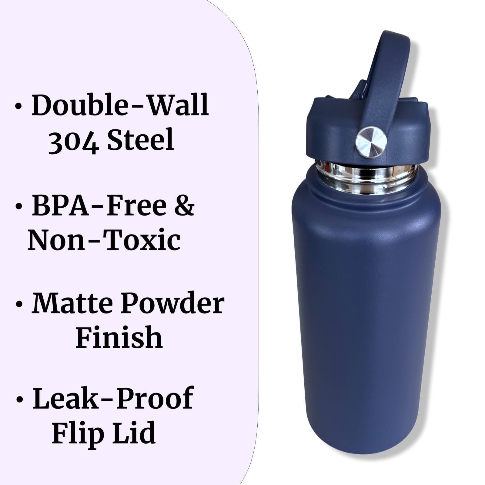 Surf 32oz Water Bottle – Stainless Steel, Surf Design #1