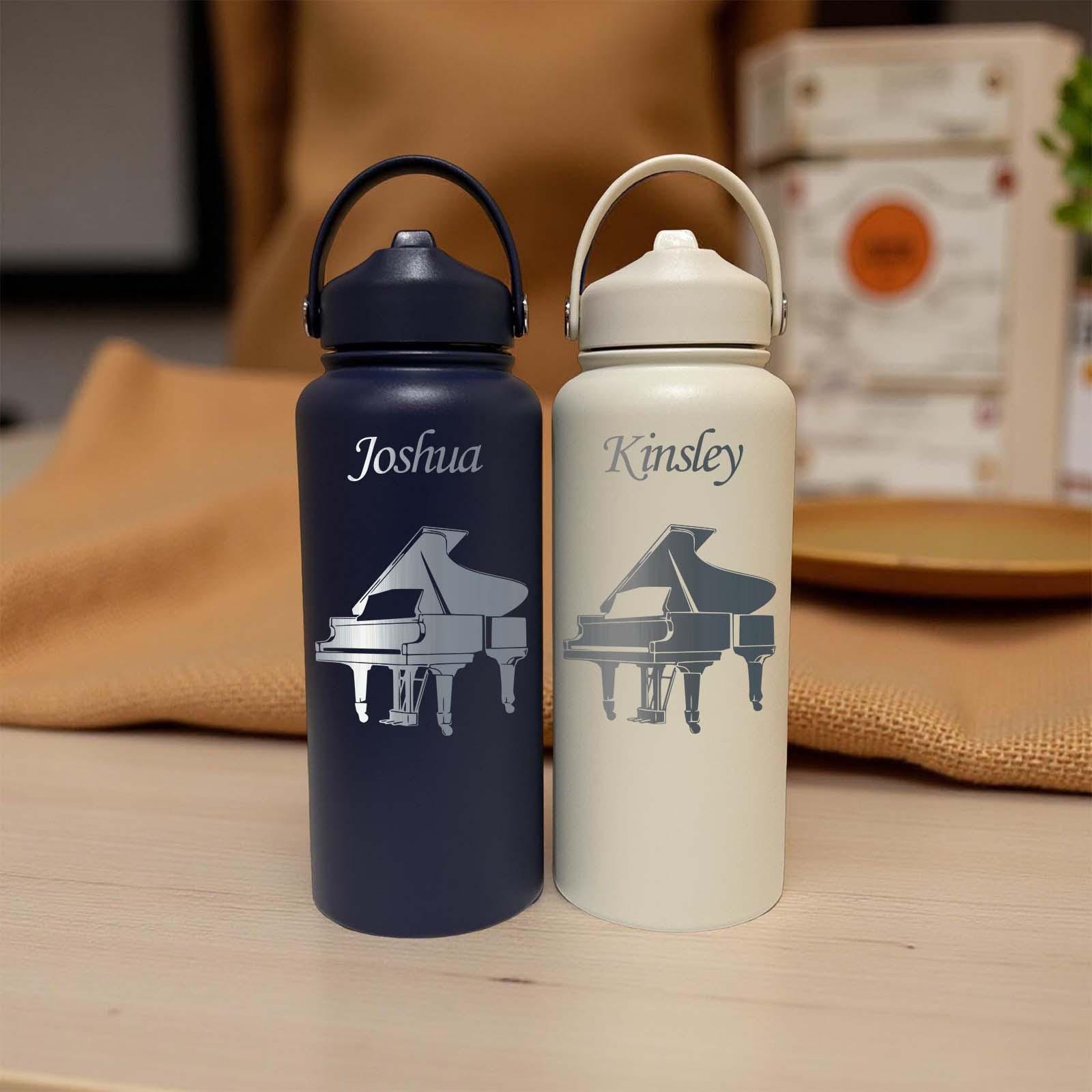 Piano 32oz Water Bottle – Stainless Steel, Piano Design #1