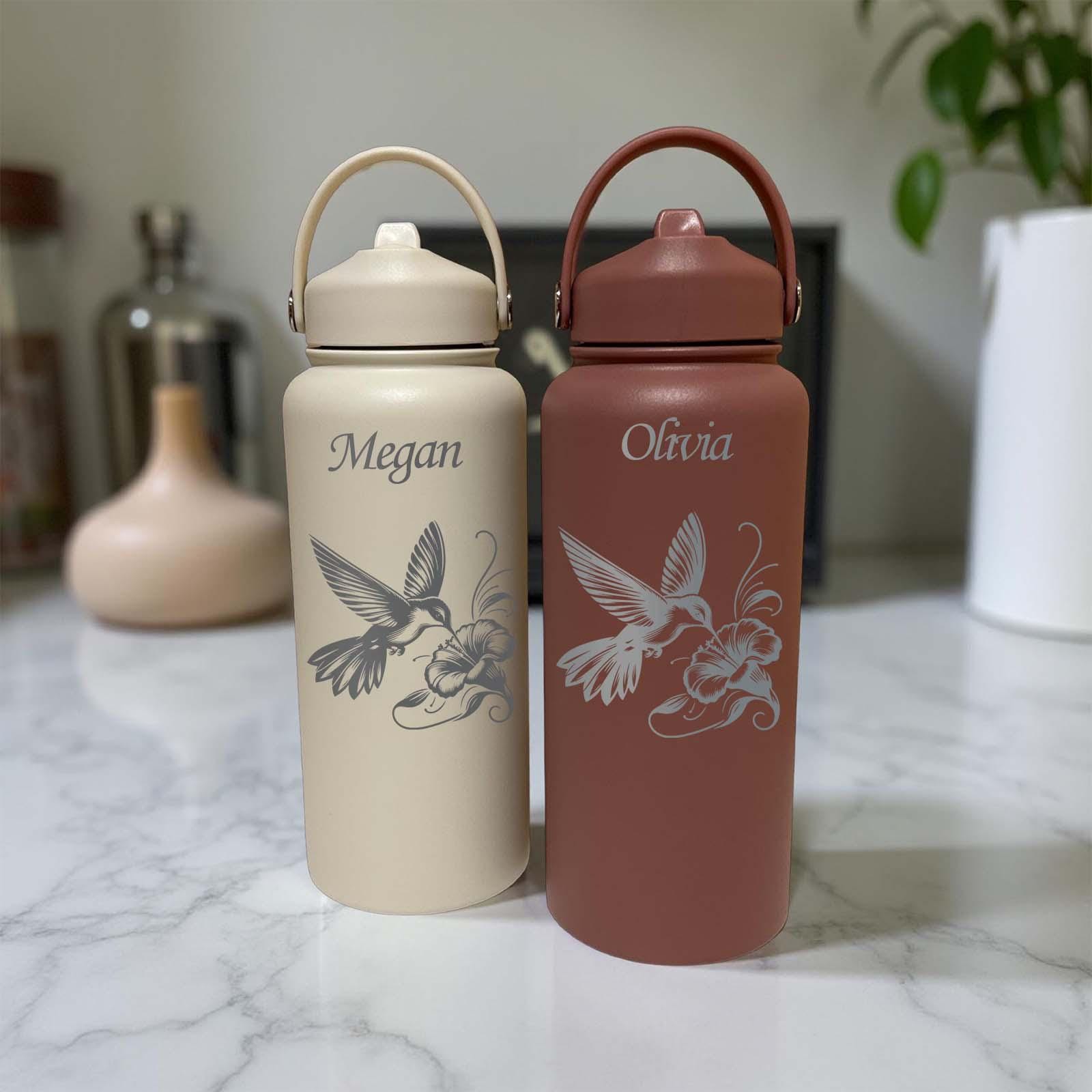 Hummingbird 32oz Water Bottle – Stainless Steel