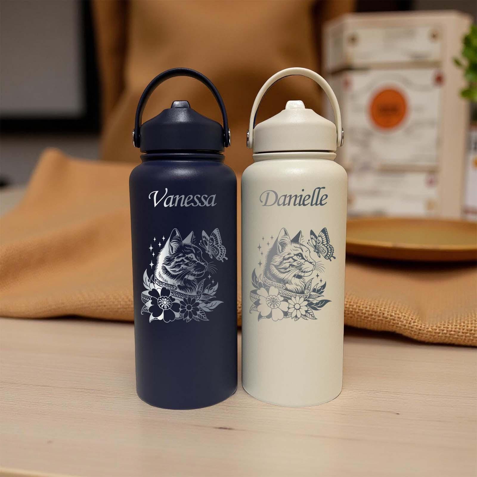 Loving Cat 32oz Water Bottle – Stainless Steel