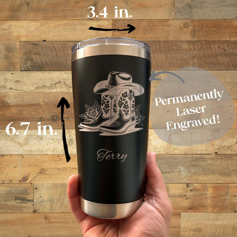 Rodeo 20oz Engraved Tumbler – Stainless Steel