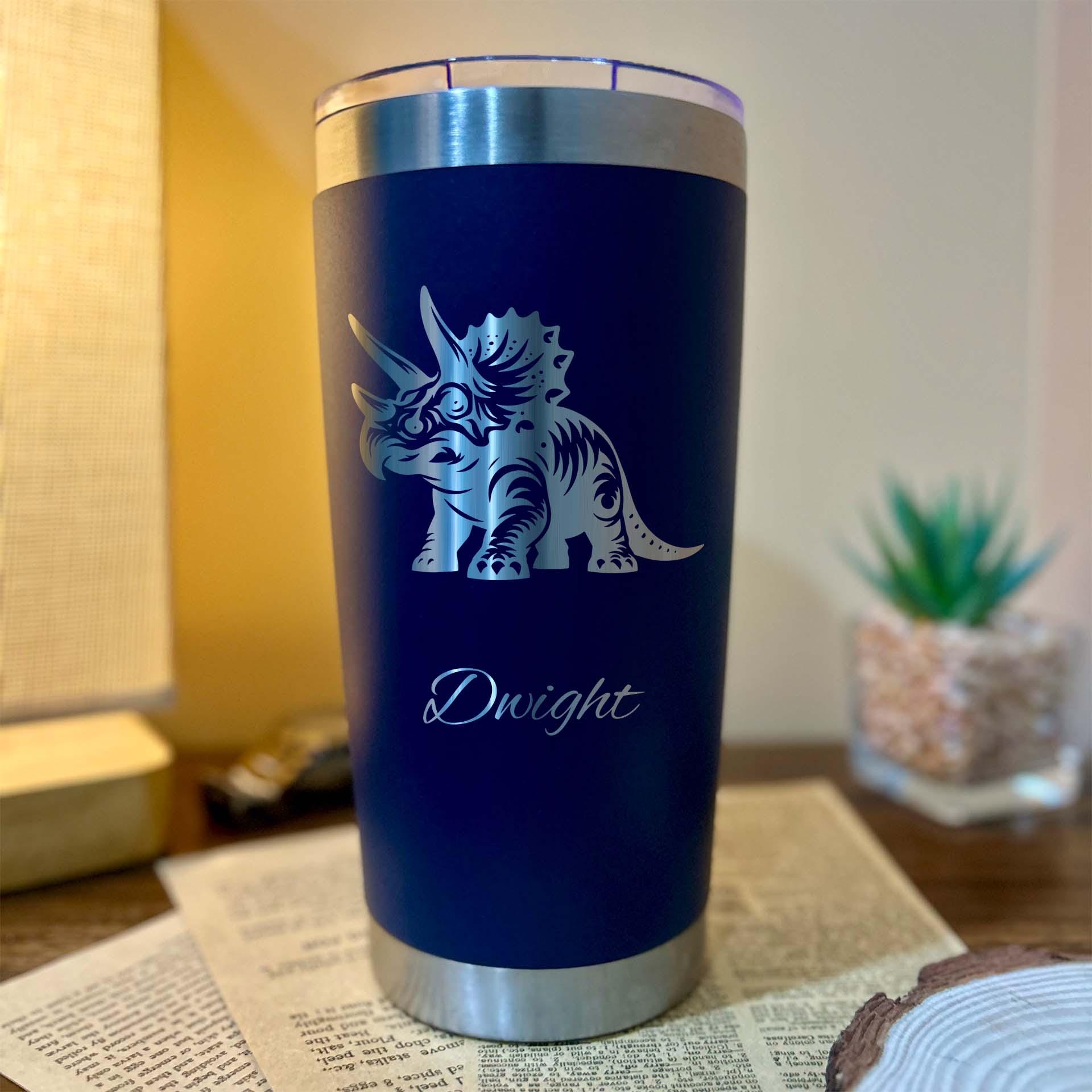 Dinosaur 20oz Engraved Tumbler – Stainless Steel