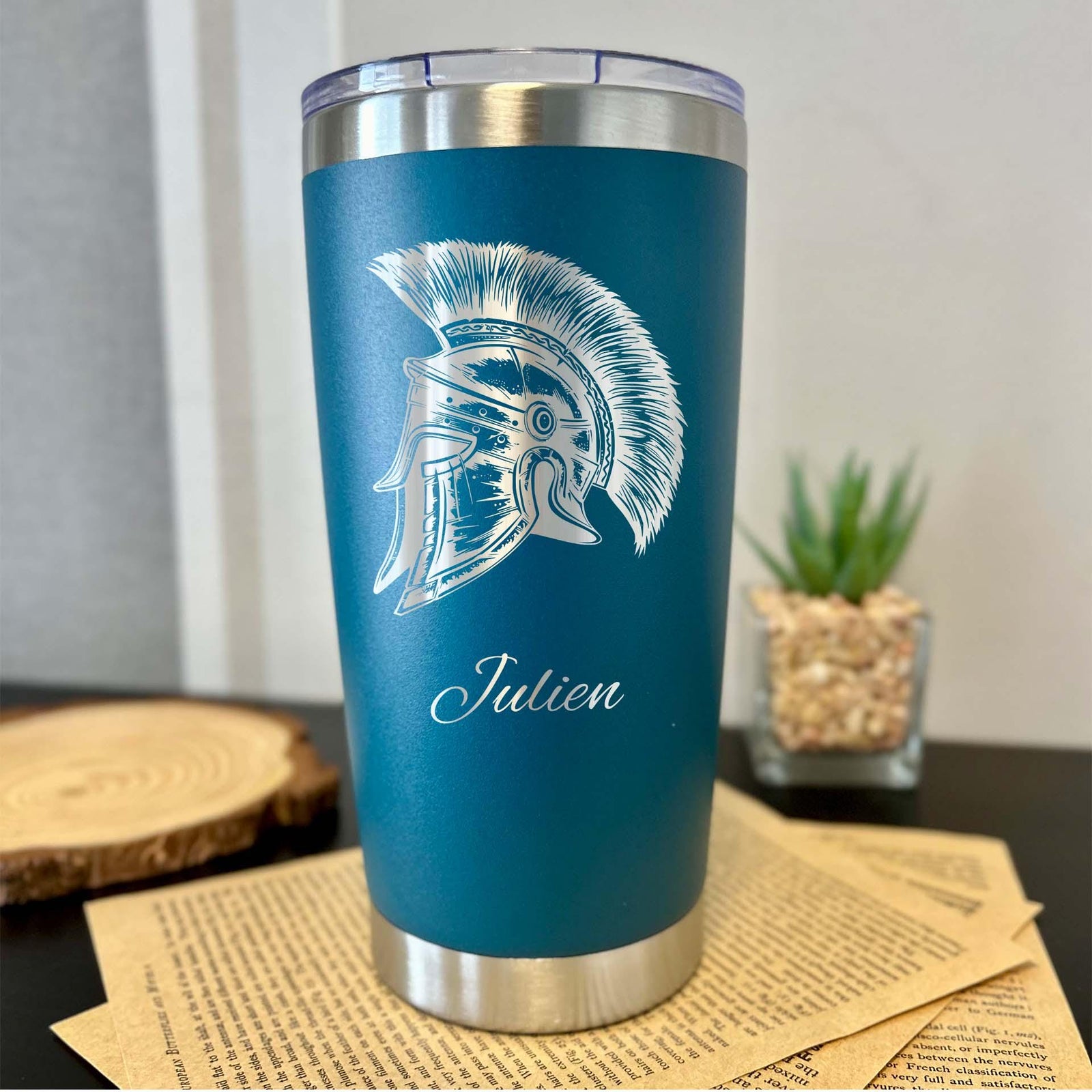 Spartan 20oz Engraved Tumbler – Stainless Steel