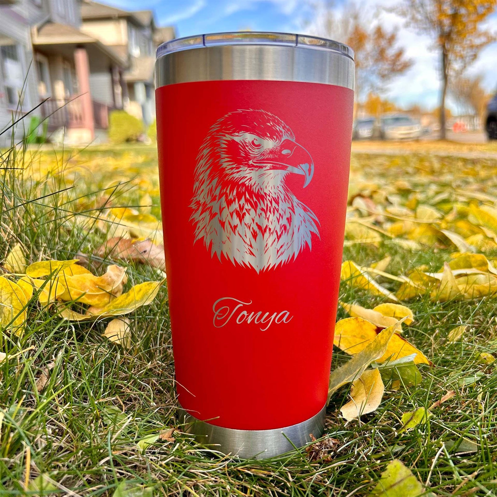 Eagle 20oz Engraved Tumbler – Stainless Steel
