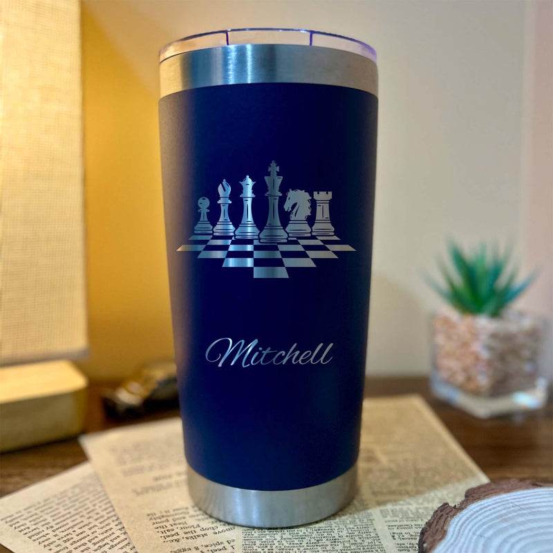 Chess 20oz Engraved Tumbler – Stainless Steel