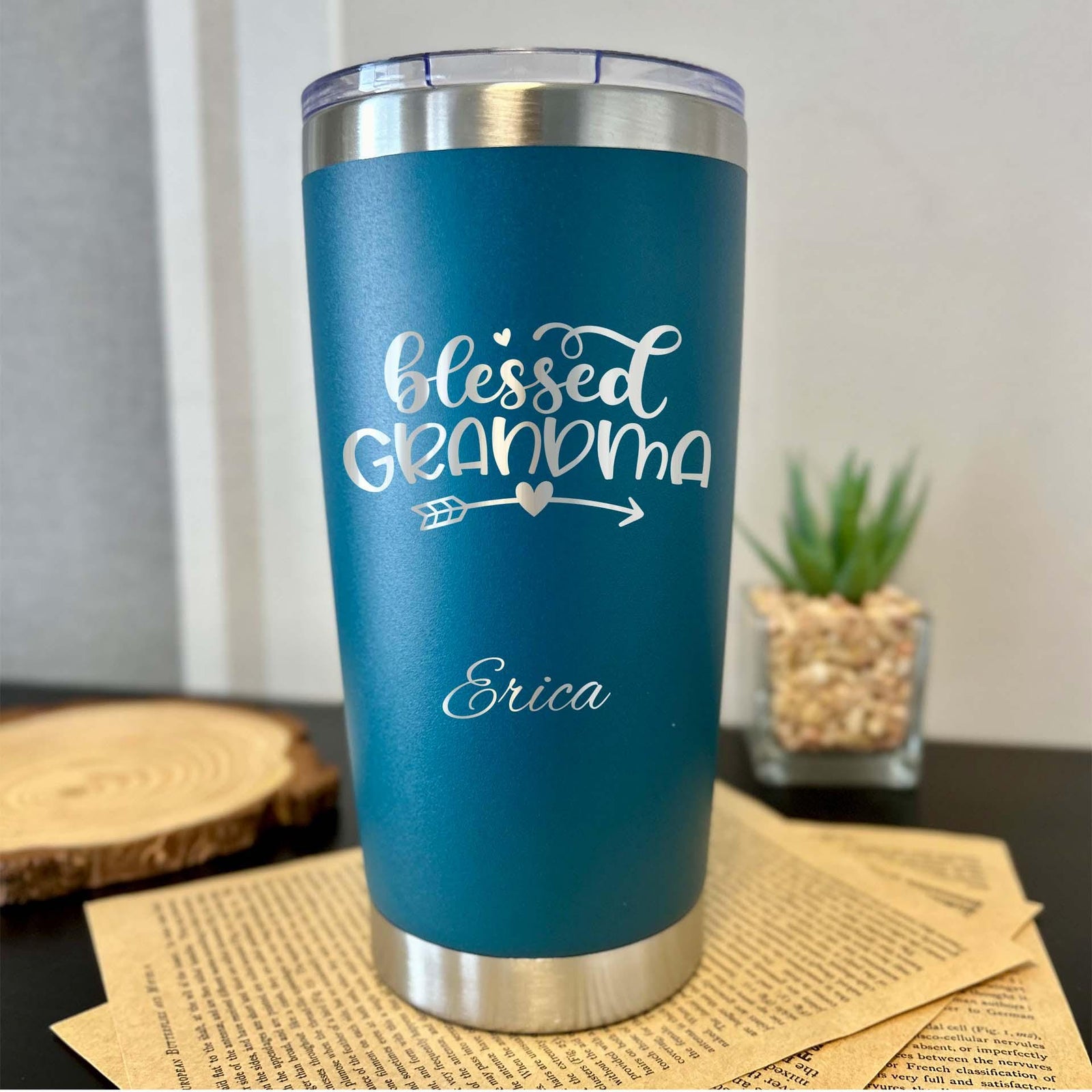 Grandma 20oz Engraved Tumbler – Stainless Steel, Saying #51