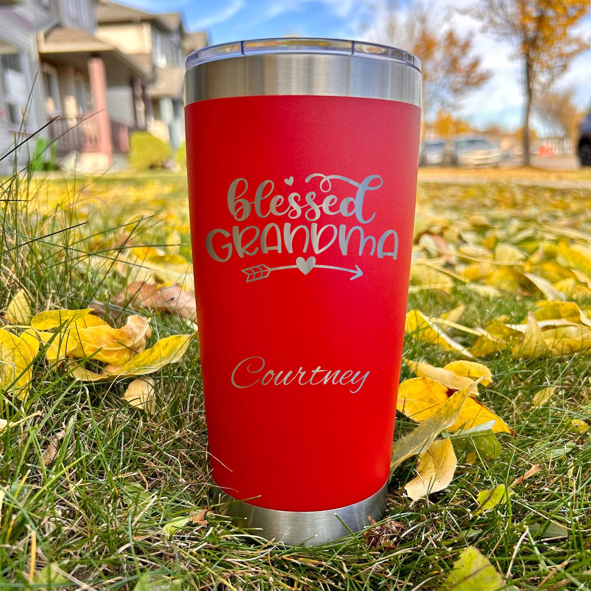 Grandma 20oz Engraved Tumbler – Stainless Steel, Saying #51