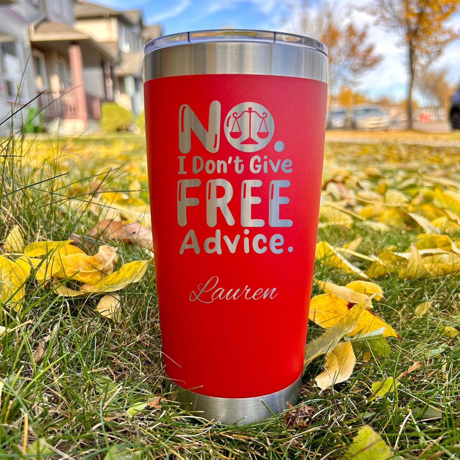 Lawyer 20oz Engraved Tumbler – Stainless Steel, Saying #26
