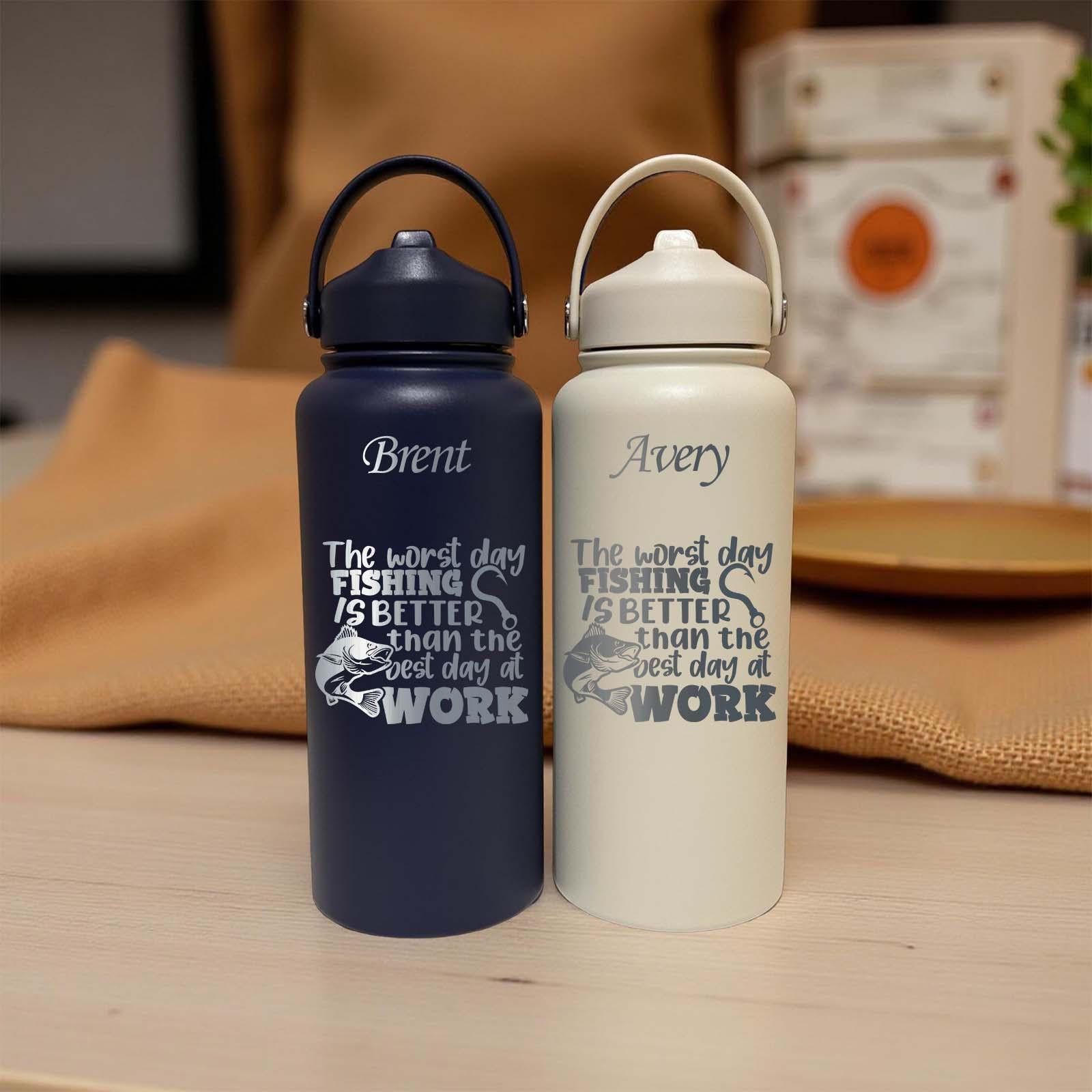 Fisherman 32oz Water Bottle – Stainless Steel