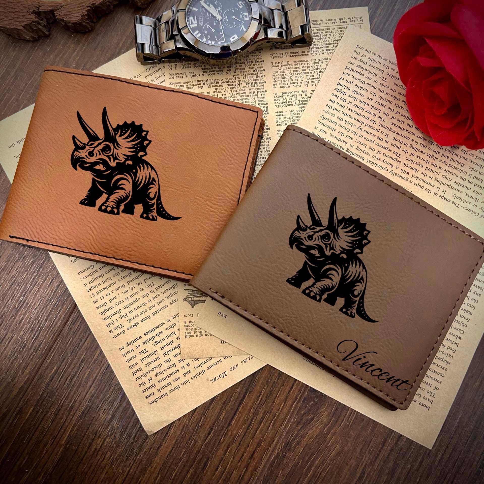 Dinosaur Leather Wallet – Design #109
