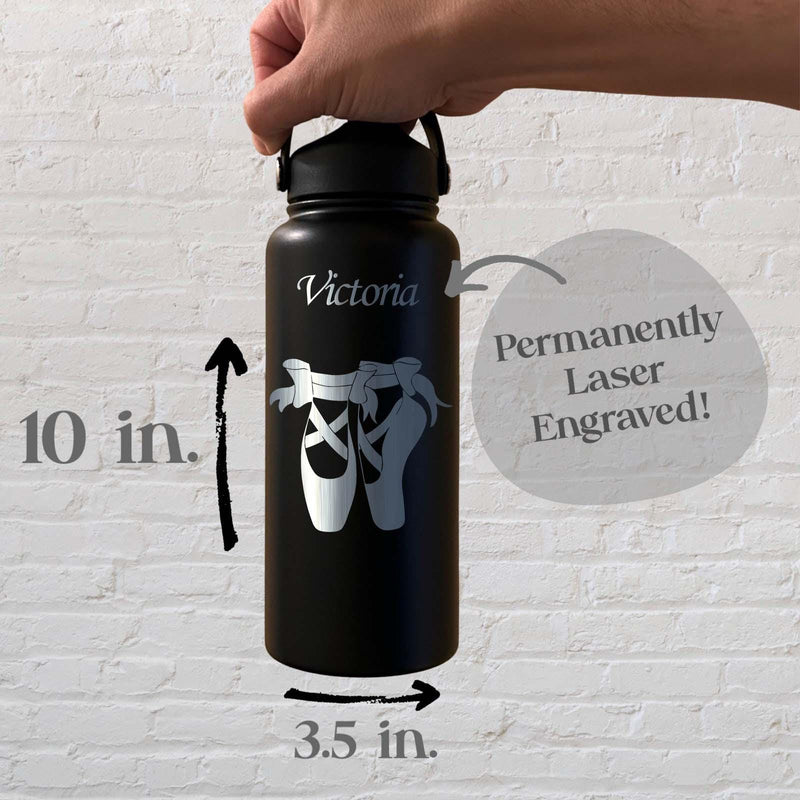 Ballet Lover 32oz Water Bottle – Stainless Steel, Ballet Design #2