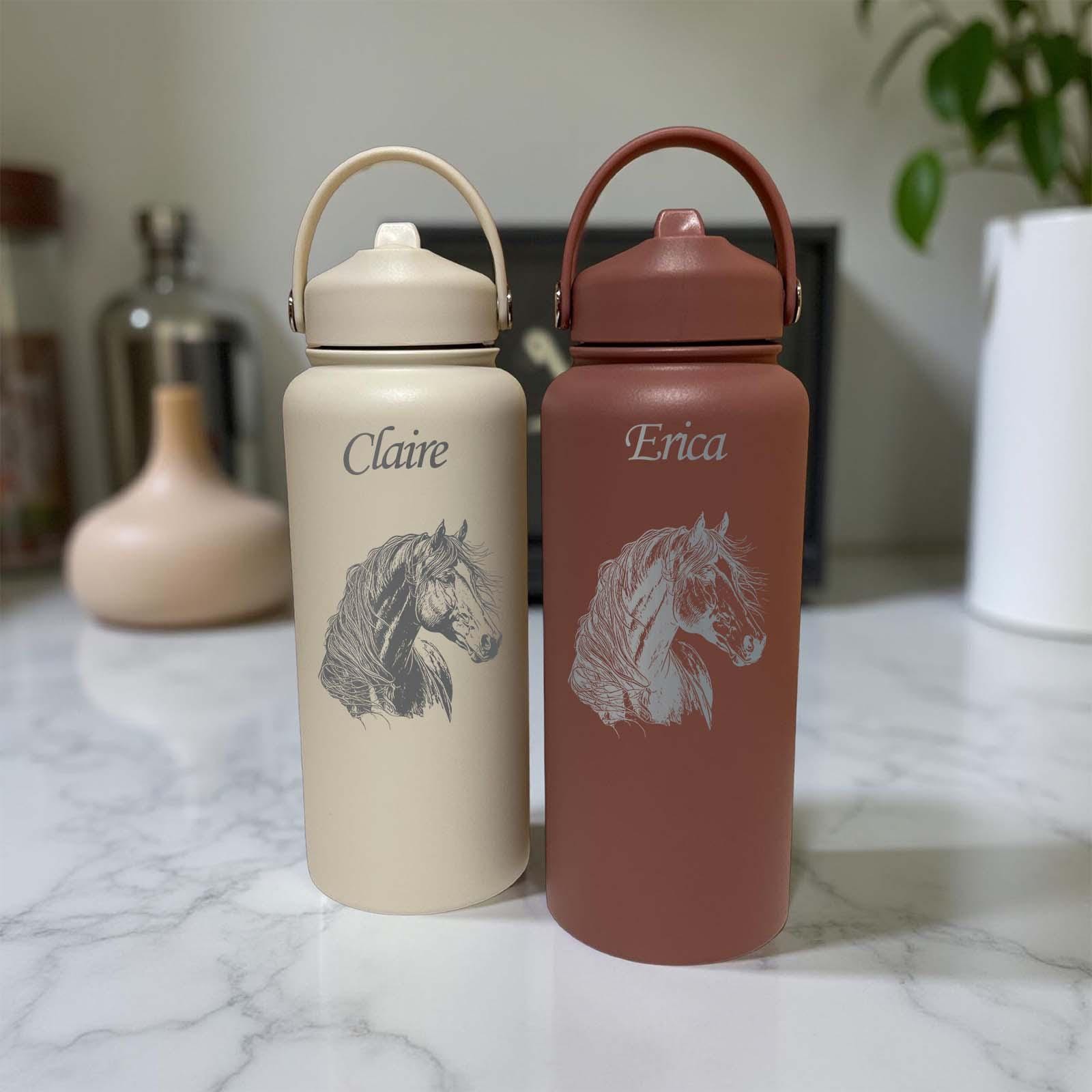 Beautiful Horse 32oz Water Bottle – Stainless Steel, Horse Design #5